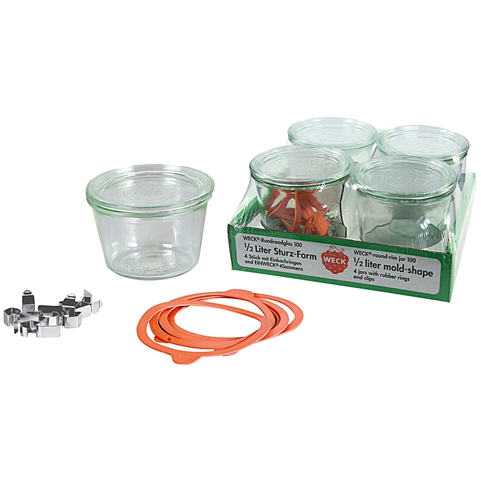 WECK vasetto per vasocottura 0,25l conf. da 4 pz.