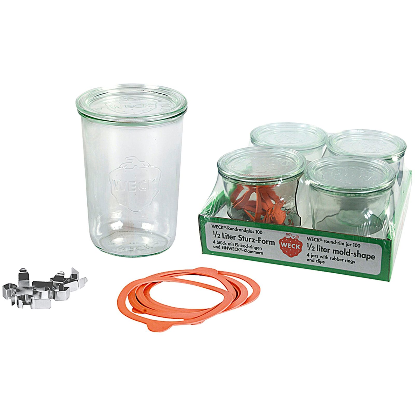 WECK Mold Jar 0,75l Set of 4