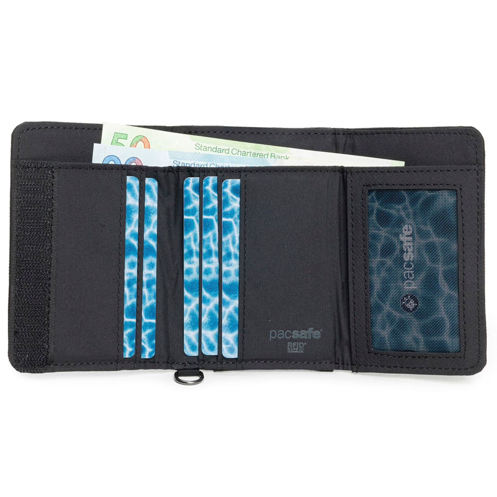 Pacsafe RFIDsafe portafoglio 3 pz. nero
