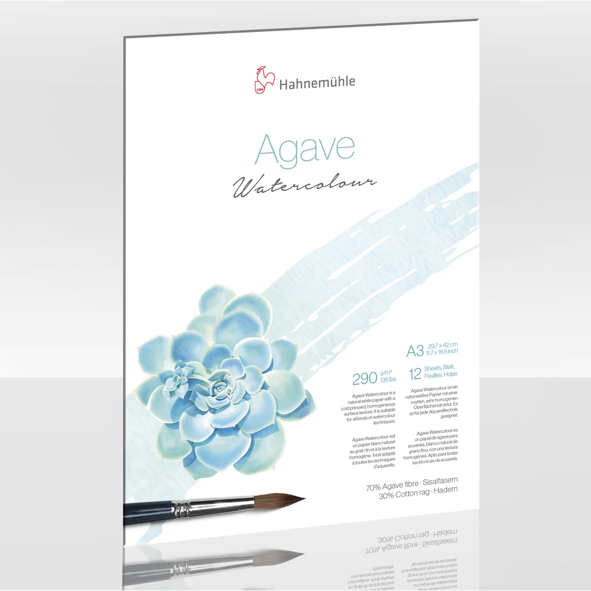 Hahnemühle Agave acquerelli A 3 12 fogli 290 g