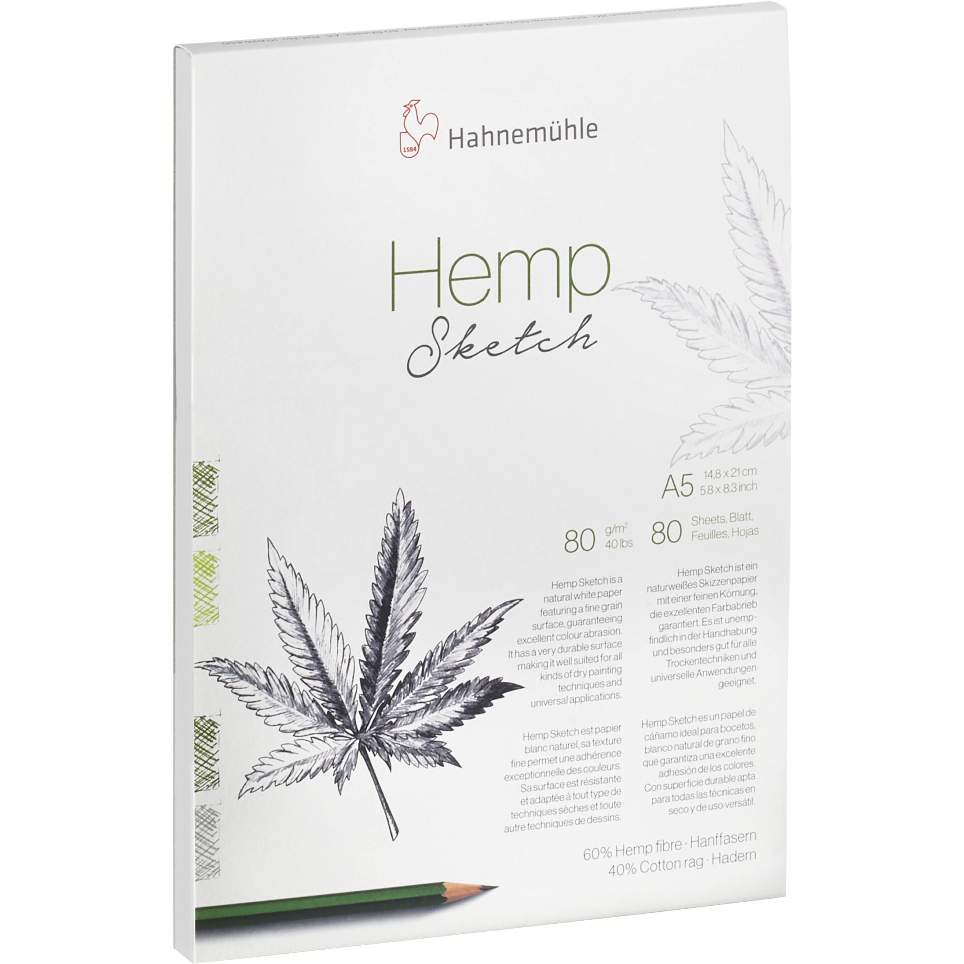 Hahnemühle Hemp Sketch A 5 80 Sheets 80 g