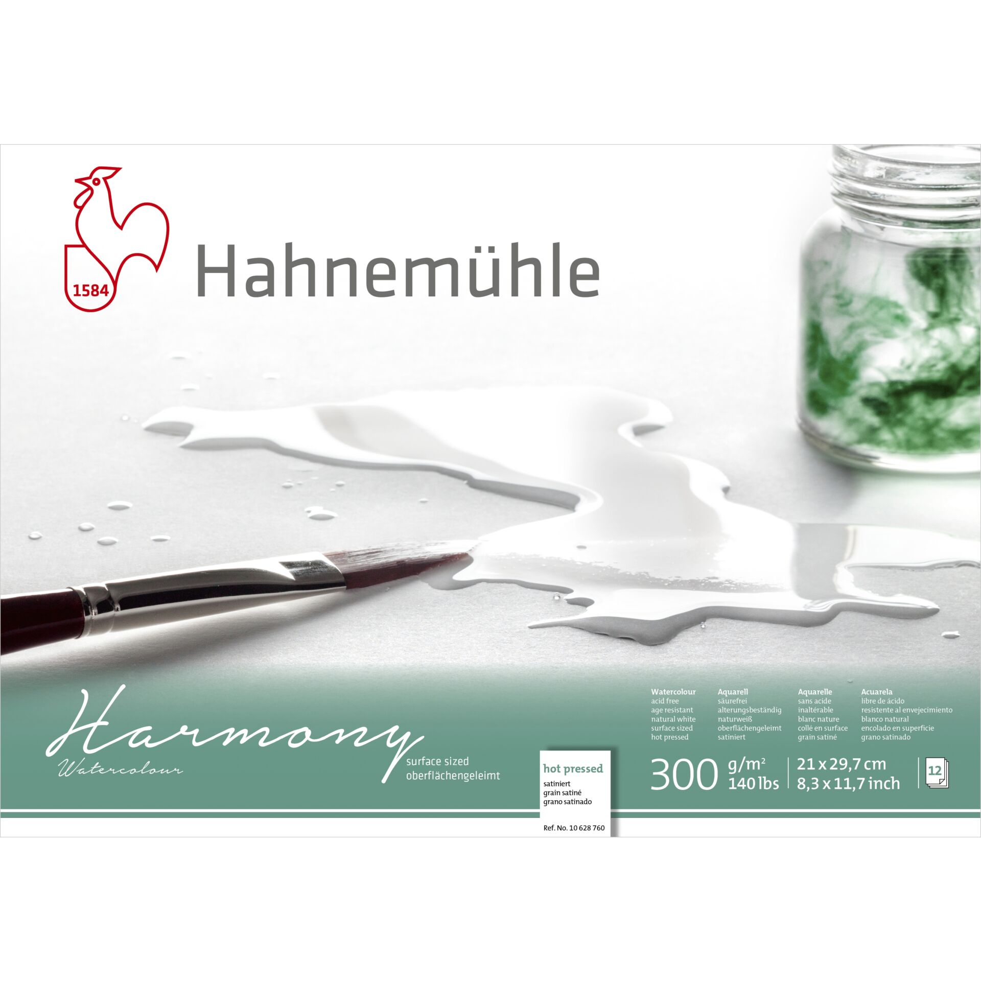 Hahnemühle Harmony Watercolour hot pressed  12 Sheets  300g