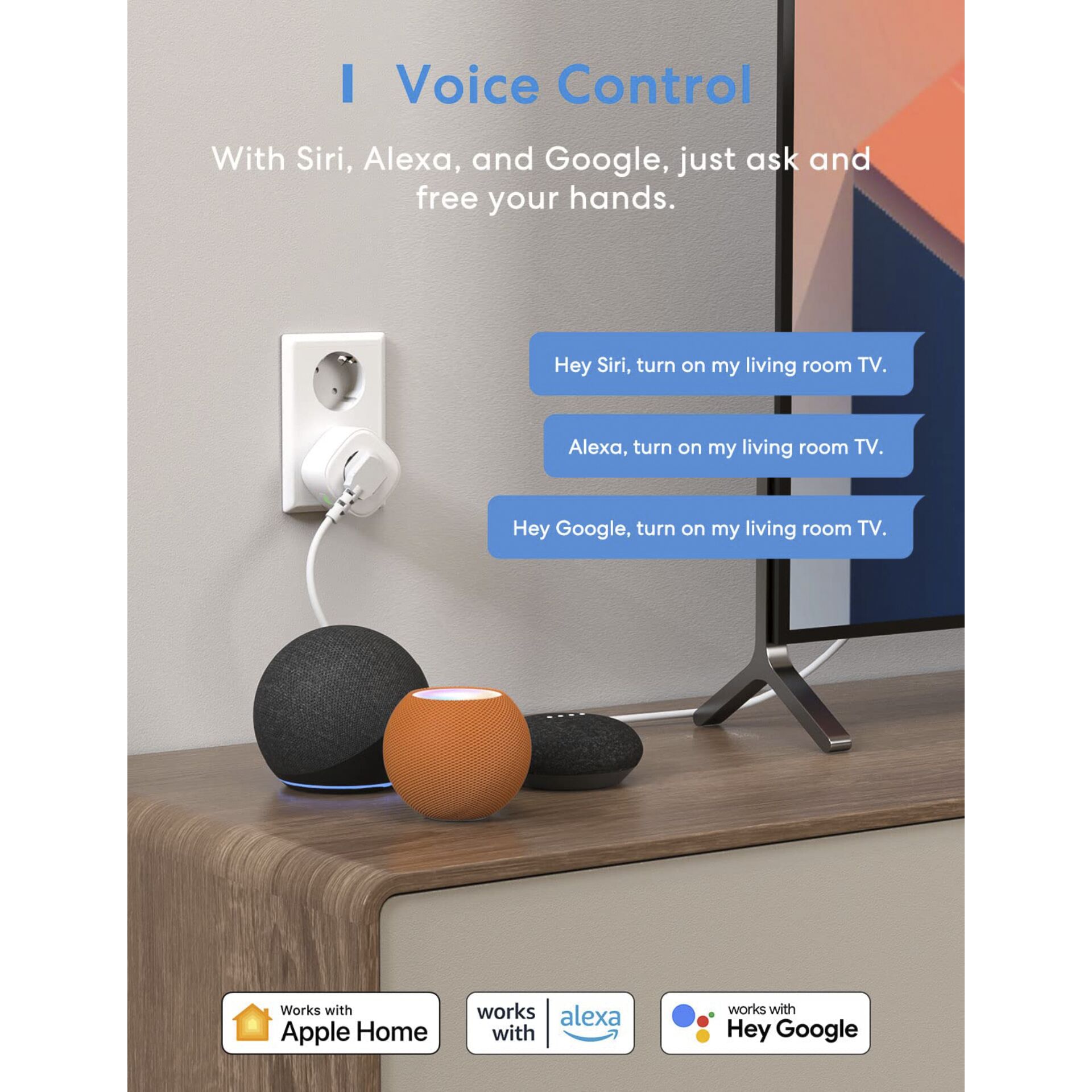 Meross Smart Wi-Fi Plug (2 Pack)