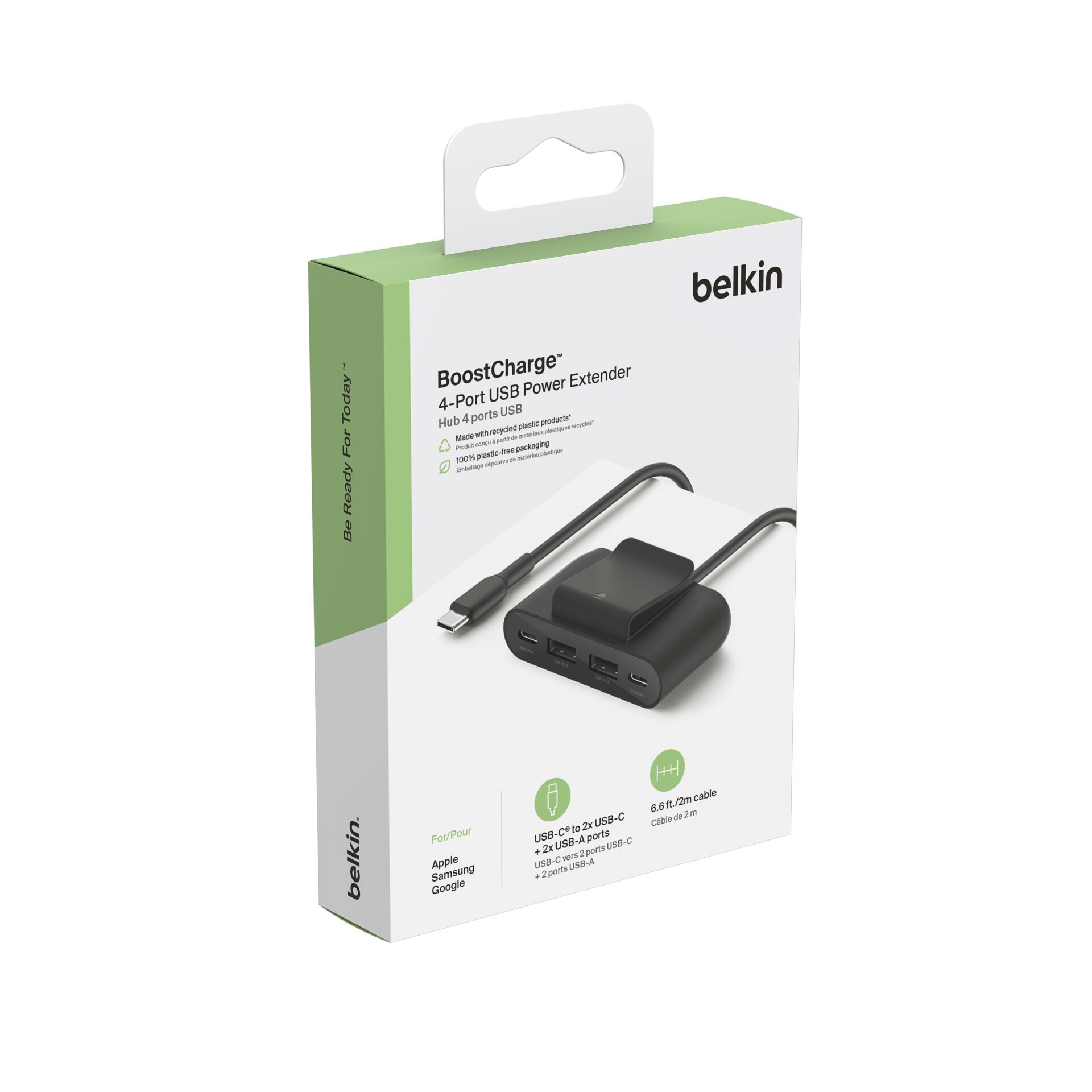 Belkin 4-Port-USB Splitter 2mKab 2xUSB-C/2xUSB-A sw BUZ001bt
