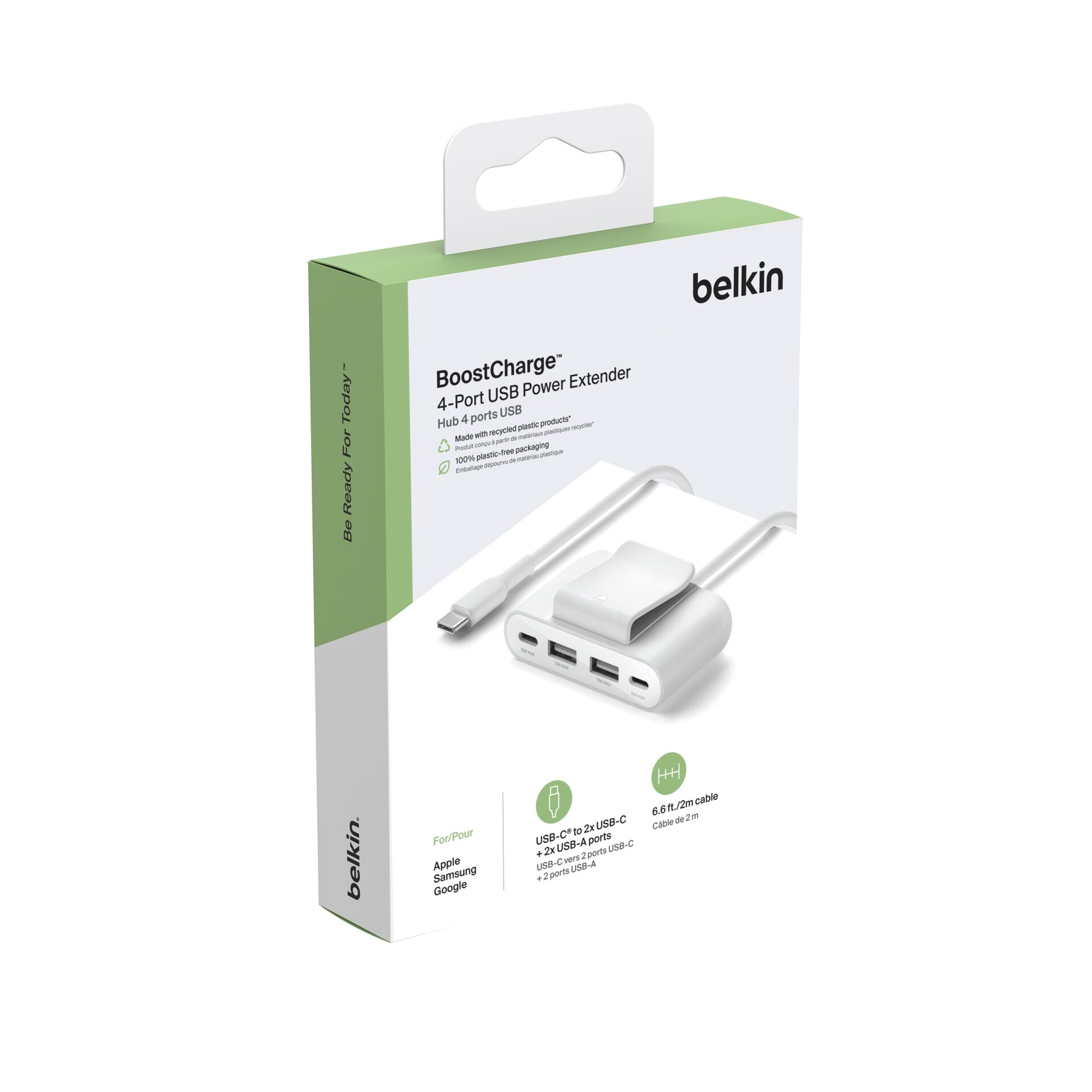 Belkin 4-Port-USB Splitter 2mKab 2xUSB-C/2xUSB-A w BUZ001bt2