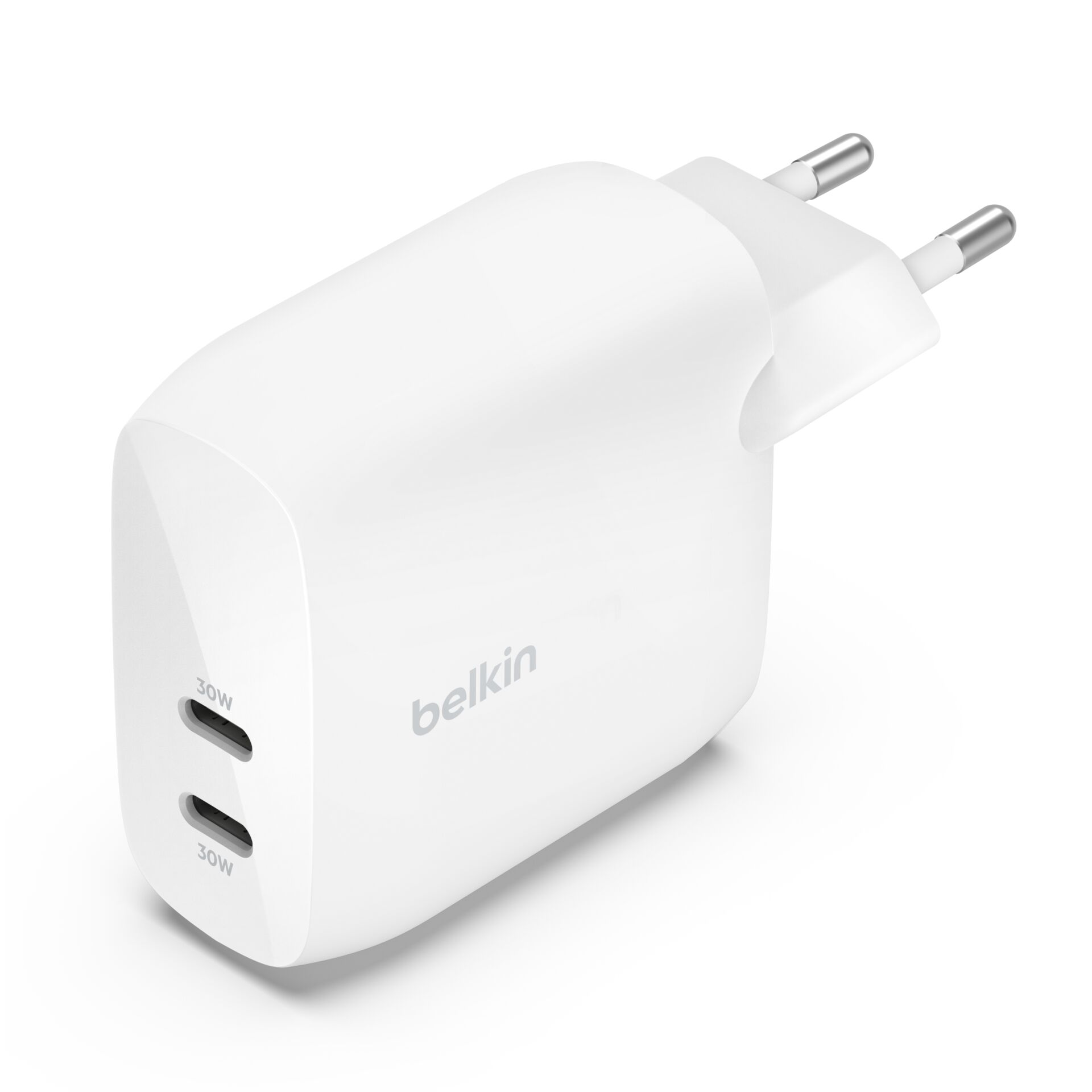 Belkin Netzladegerät 2xUSB-C 60W PD 3.1 weiß           WCB01