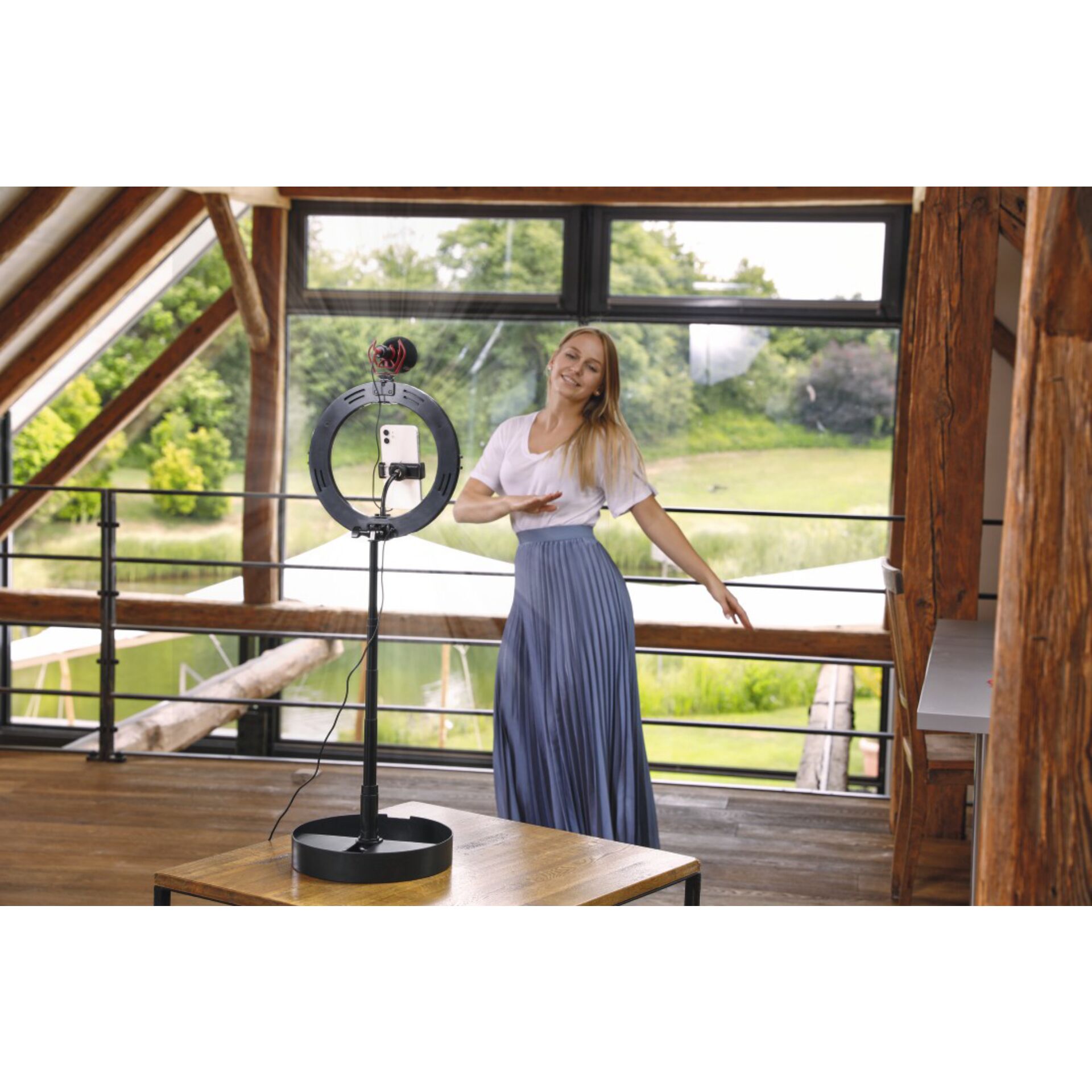 Hama SpotLight FoldUp 102 II LED-Ringleuchte f. Smartphone