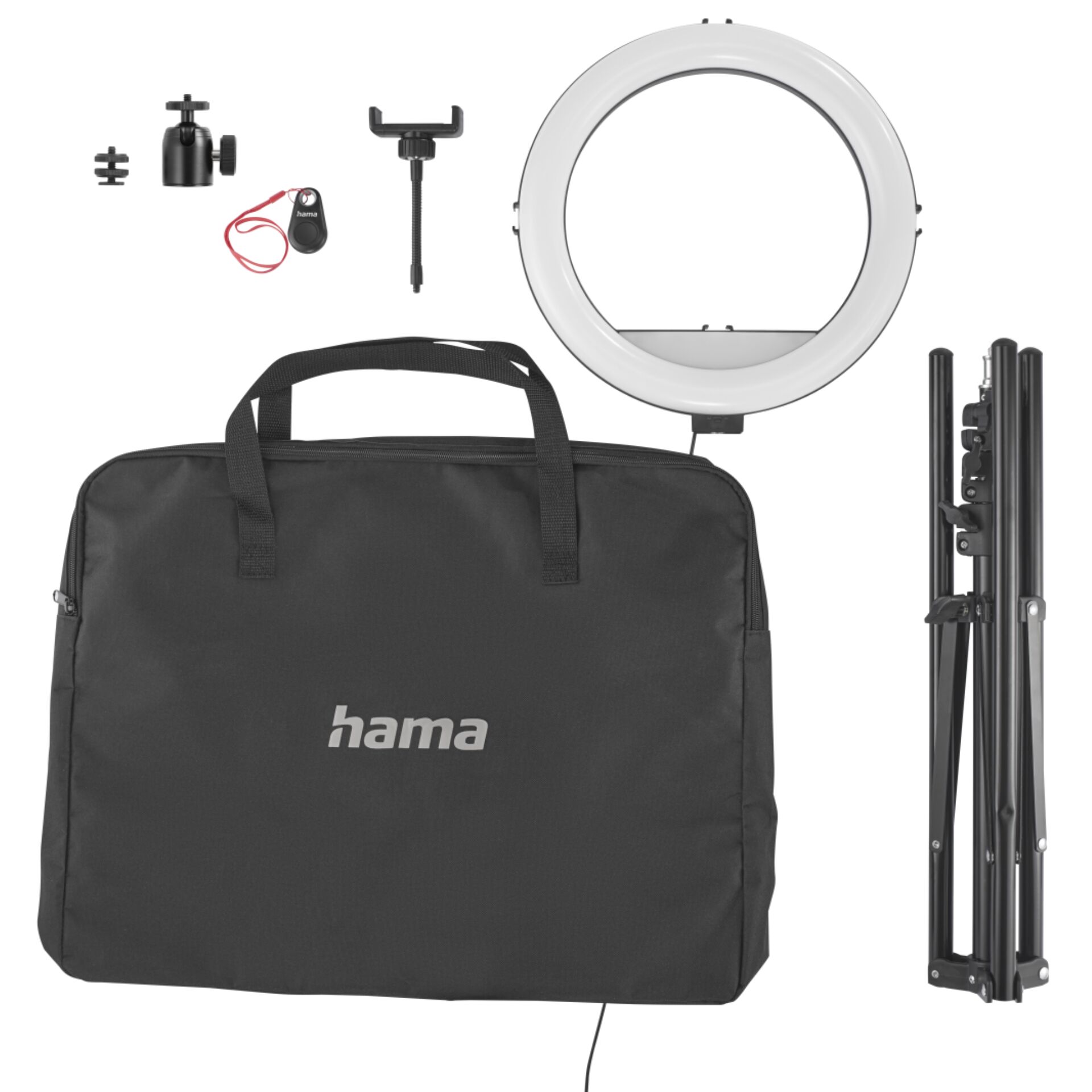 Hama SpotLight Steady 120 II LED-Ringleuchte f. Smartphone