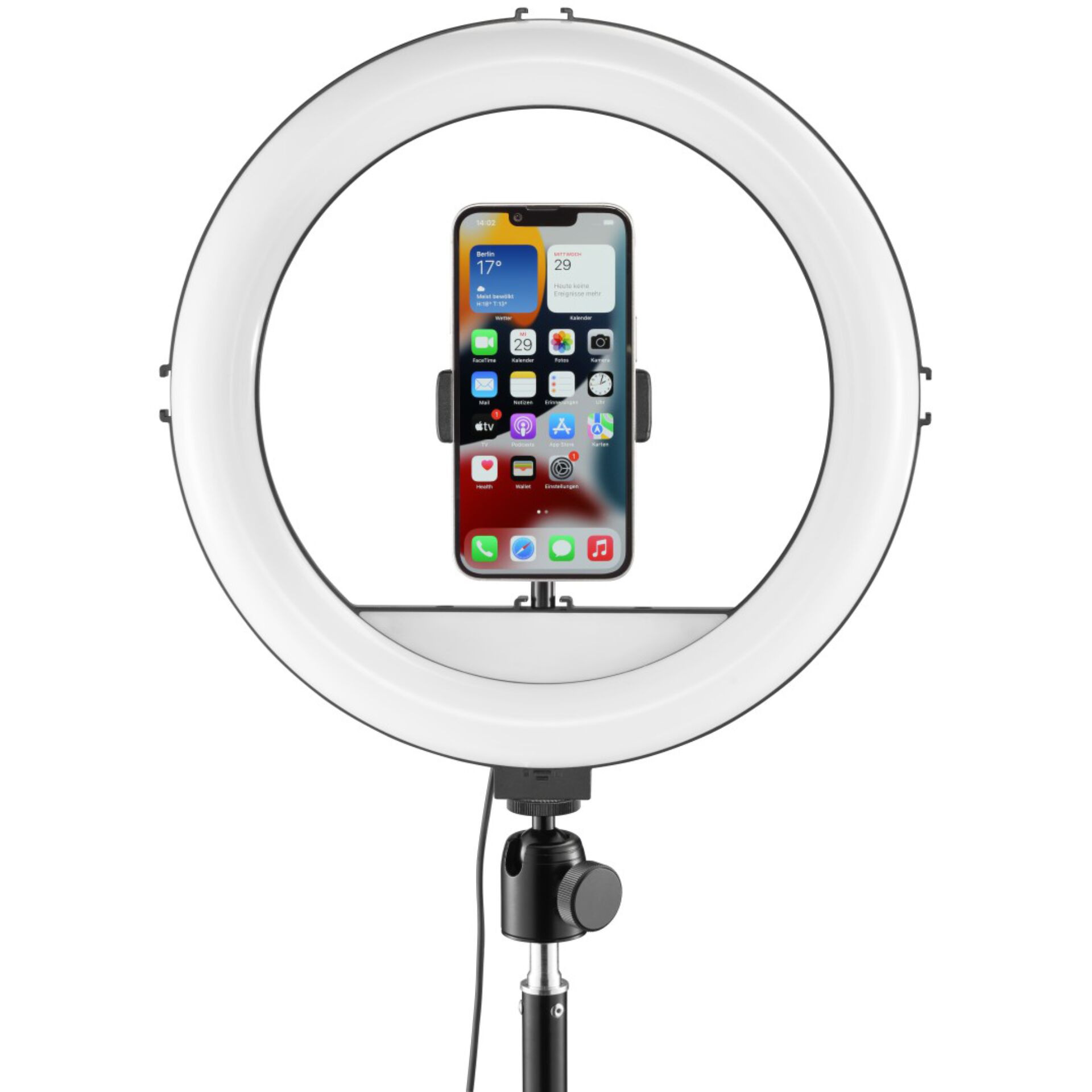 Hama SpotLight Steady 120 II LED-Ringleuchte f. Smartphone