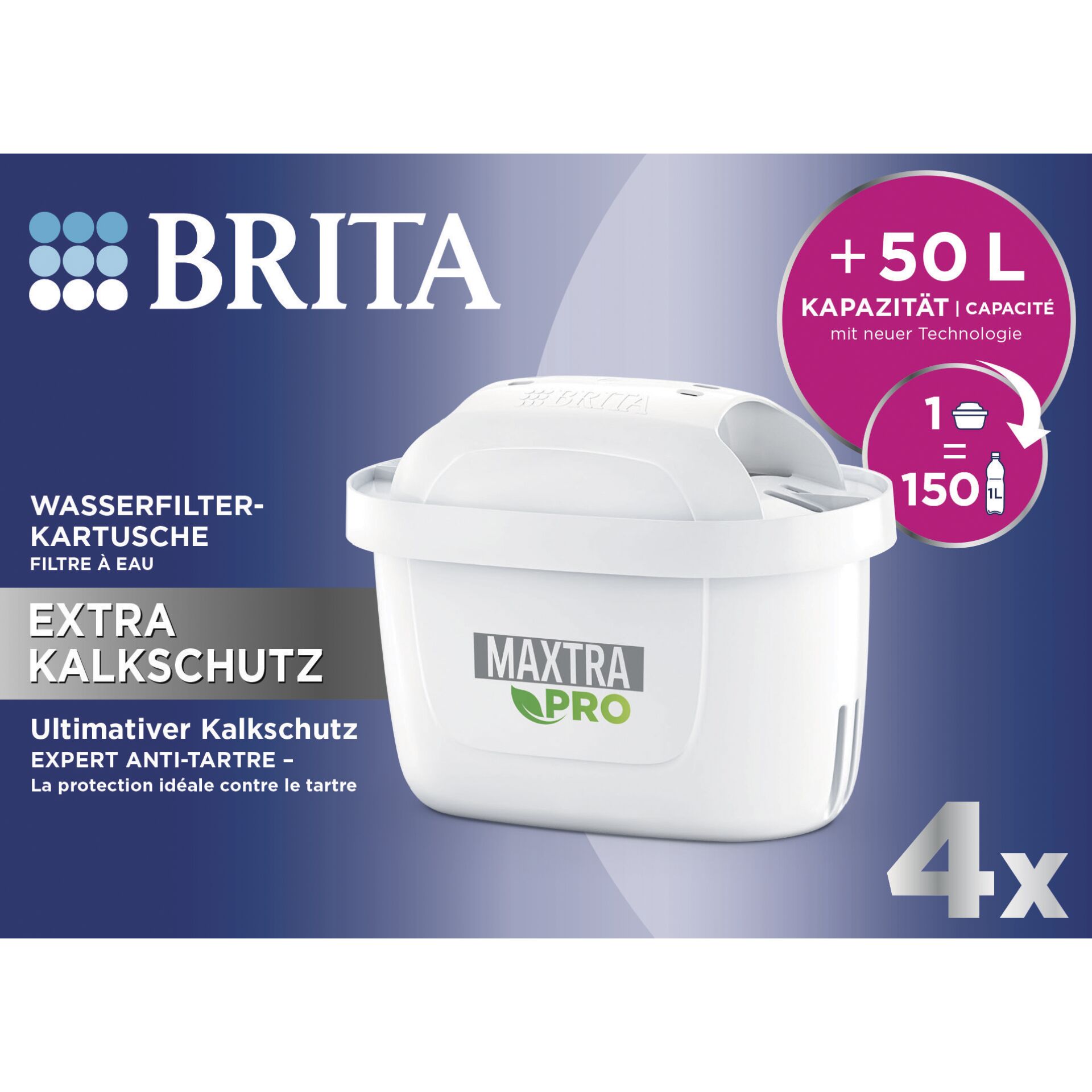 Brita MAXTRA PRO Extra Kalkschutz, Pack 4