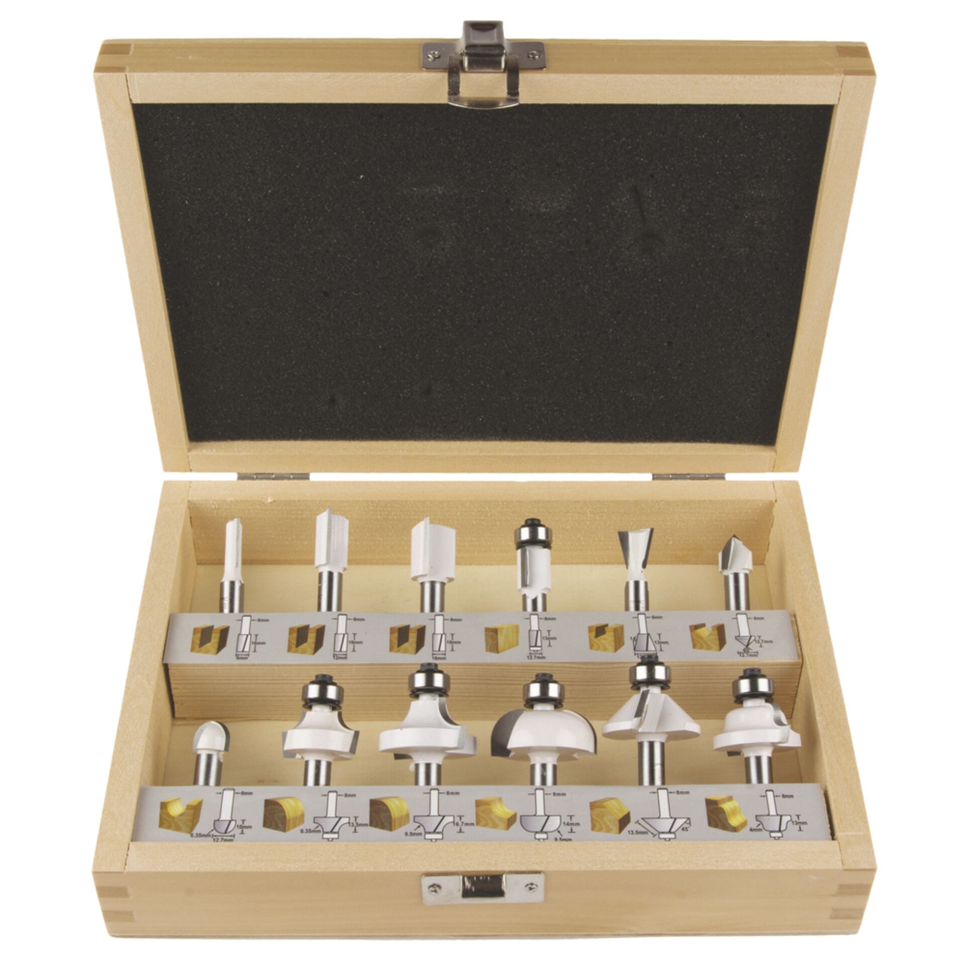 Makita D-53556 Fräser-Set 8mm 12Stk