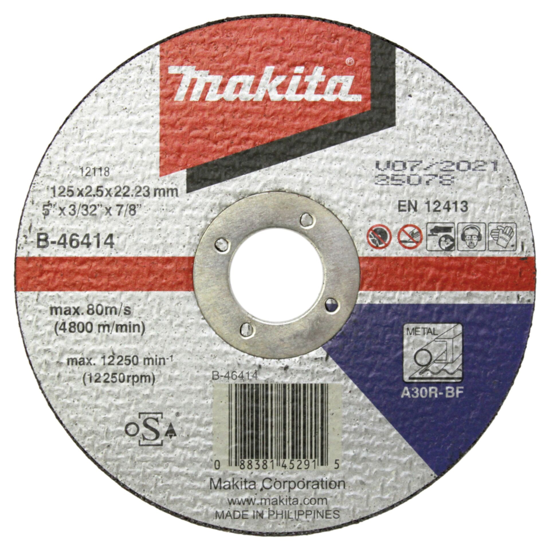 Makita B-46414 disco da tagl. 125x2,5mm acciaio