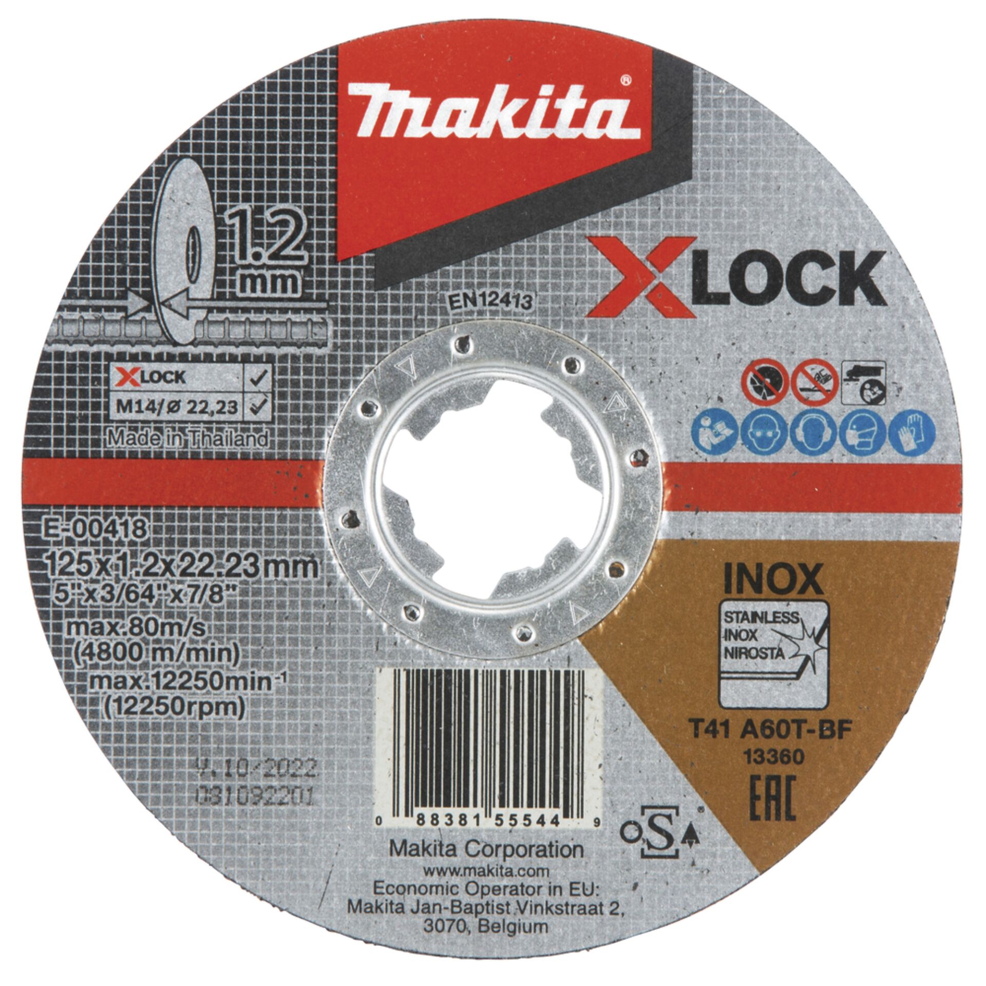 Makita E-00418 disco da taglio 125x1,2mm INOX