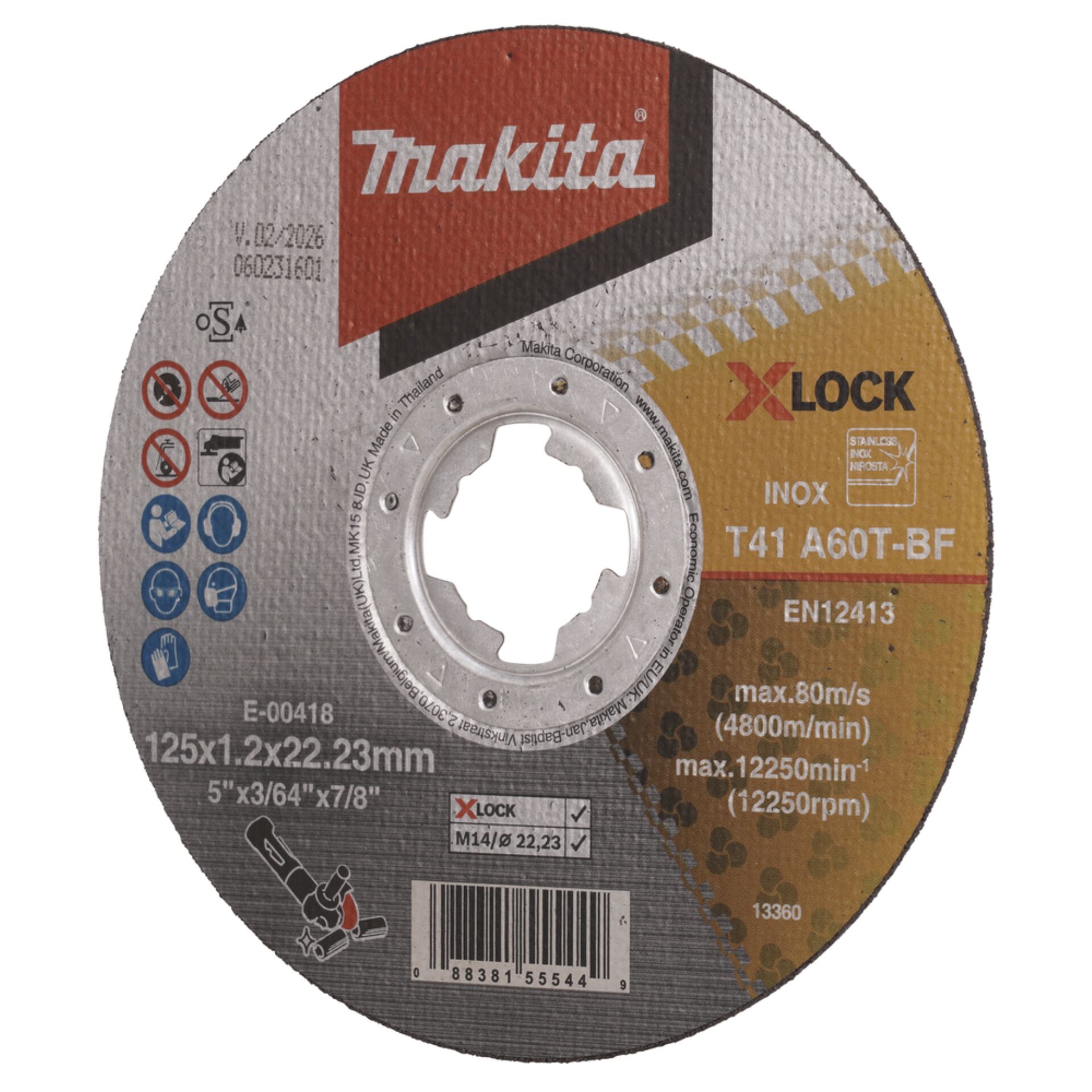 Makita E-00418 disco da taglio 125x1,2mm INOX