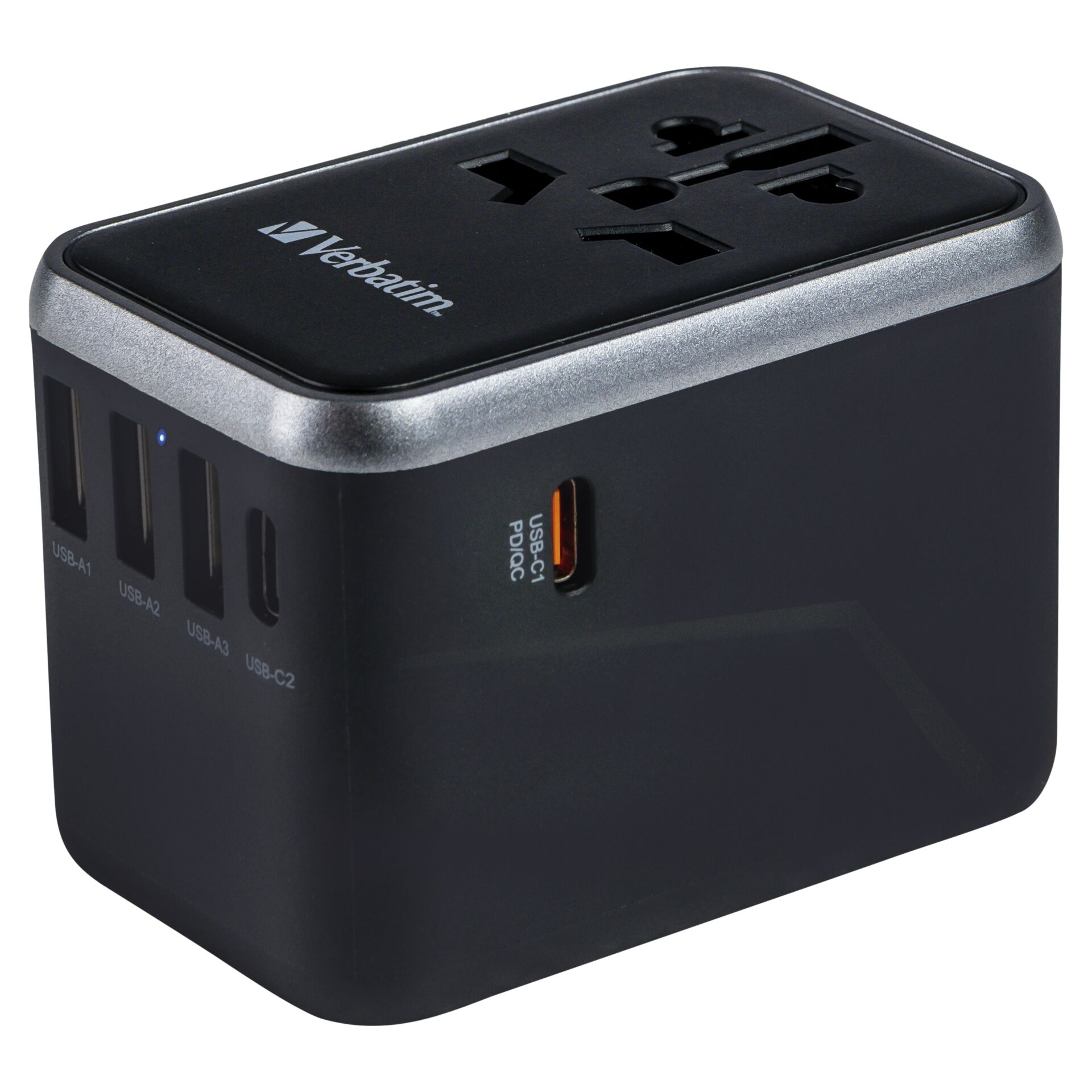 Verbatim Uni.Travel Adapt.UTA-04 USB-C 61W 2xUSB-C 3xUSB-A