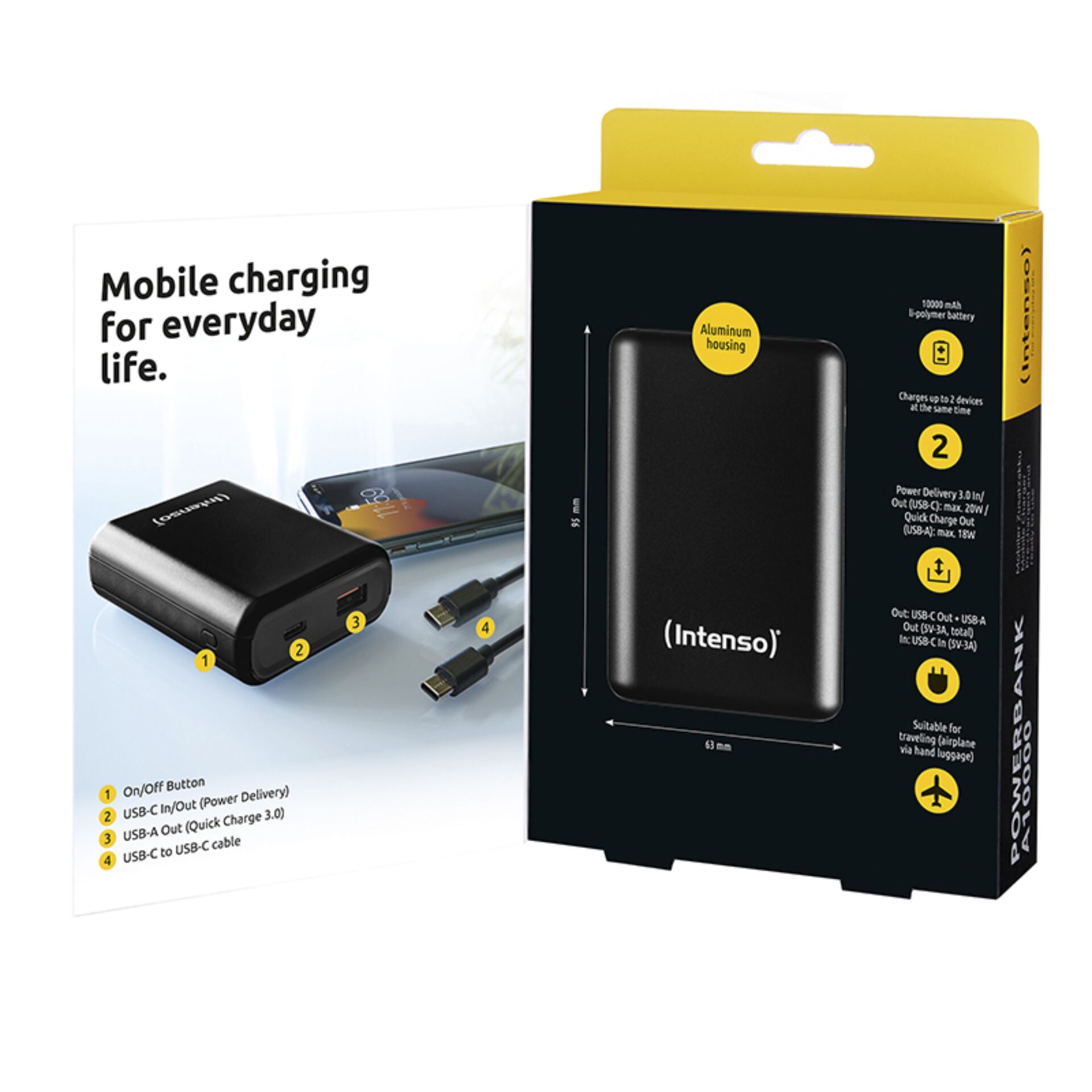 Intenso Powerbank A10000 Power Delivery 10000 mAh anthrazit