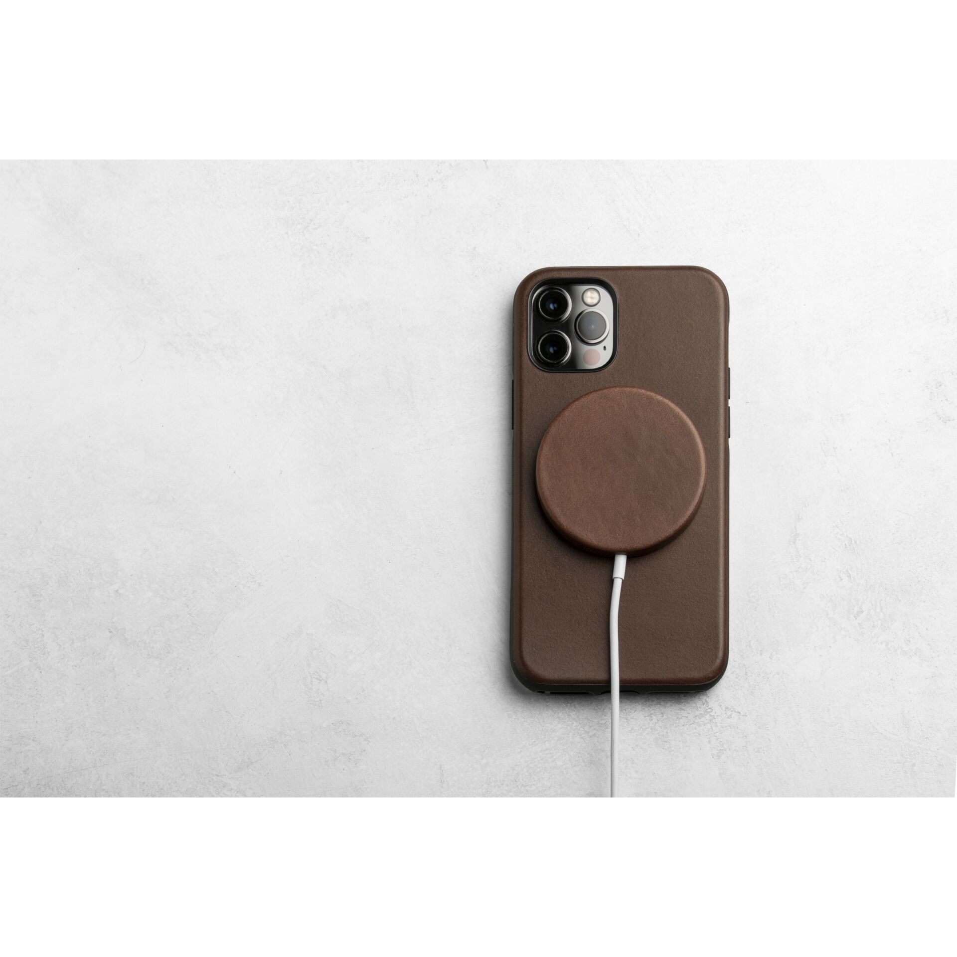 Nomad Leather Cover for MagSafe Cable Rustic Brown