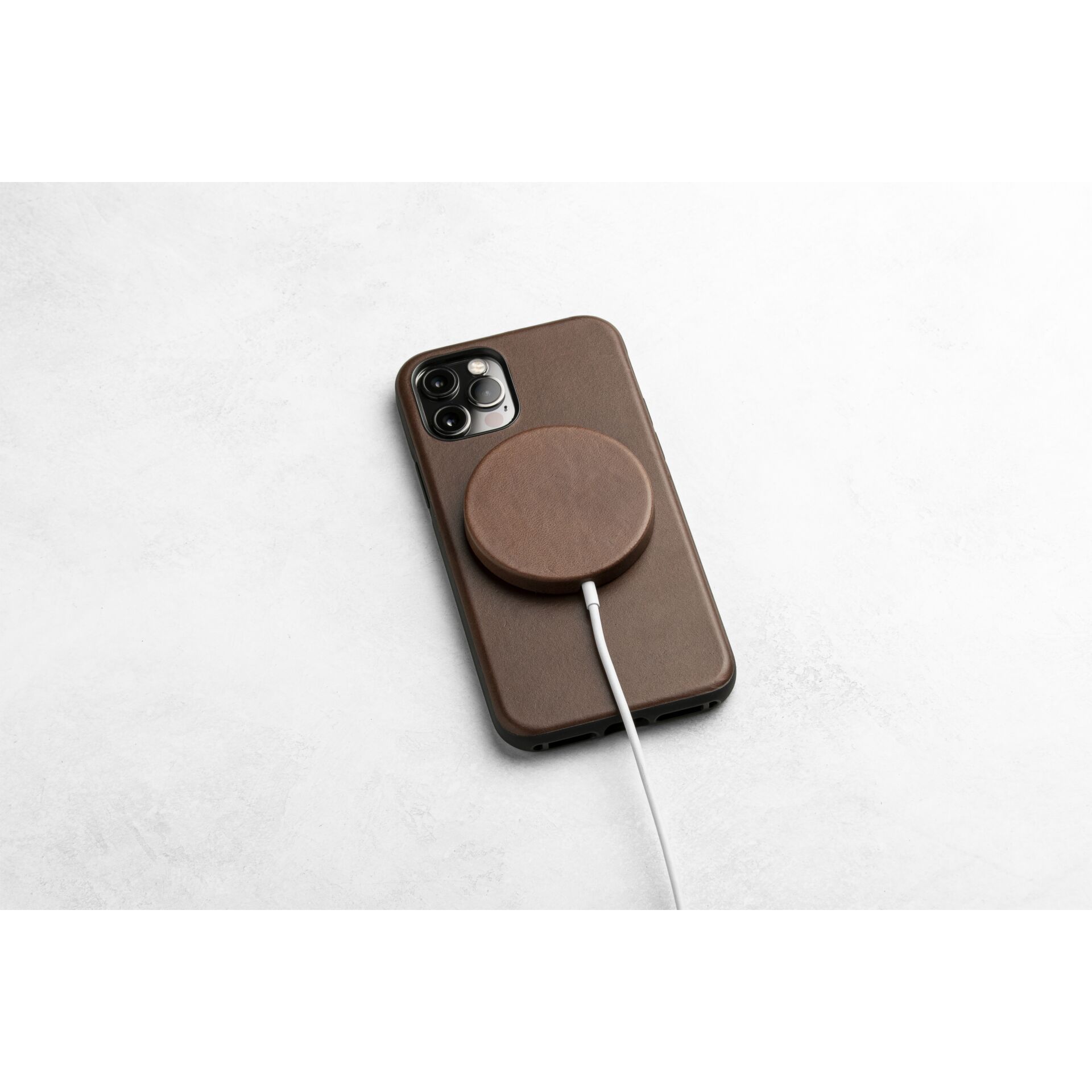 Nomad Leather Cover for MagSafe Cable Rustic Brown