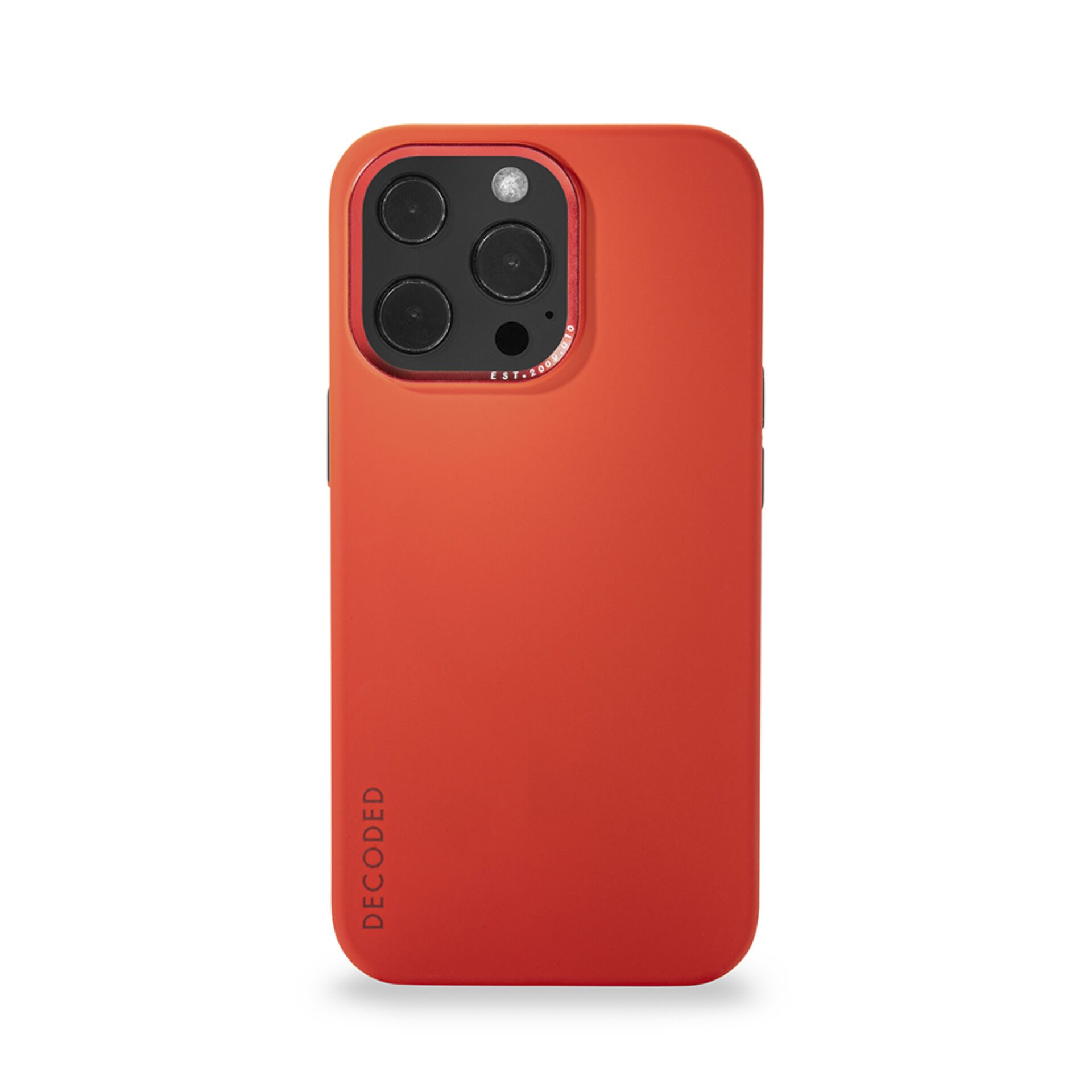 Decoded custodia in silicone iPhone 13 Pro Brick Red