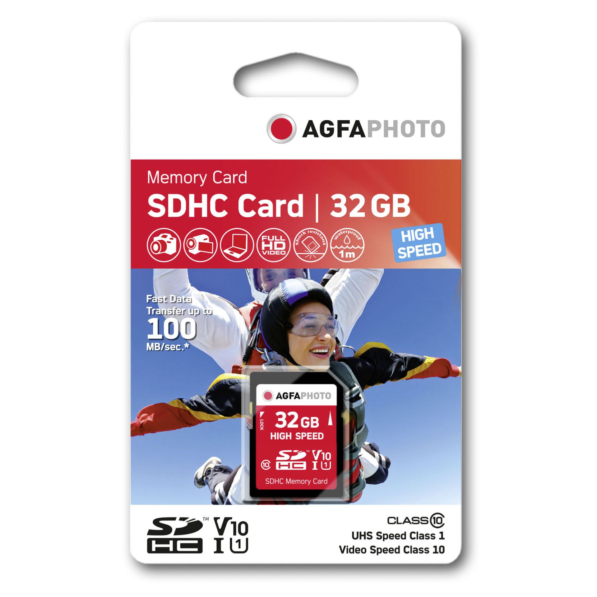 AgfaPhoto SDHC scheda 32GB High Speed Class 10 UHS I