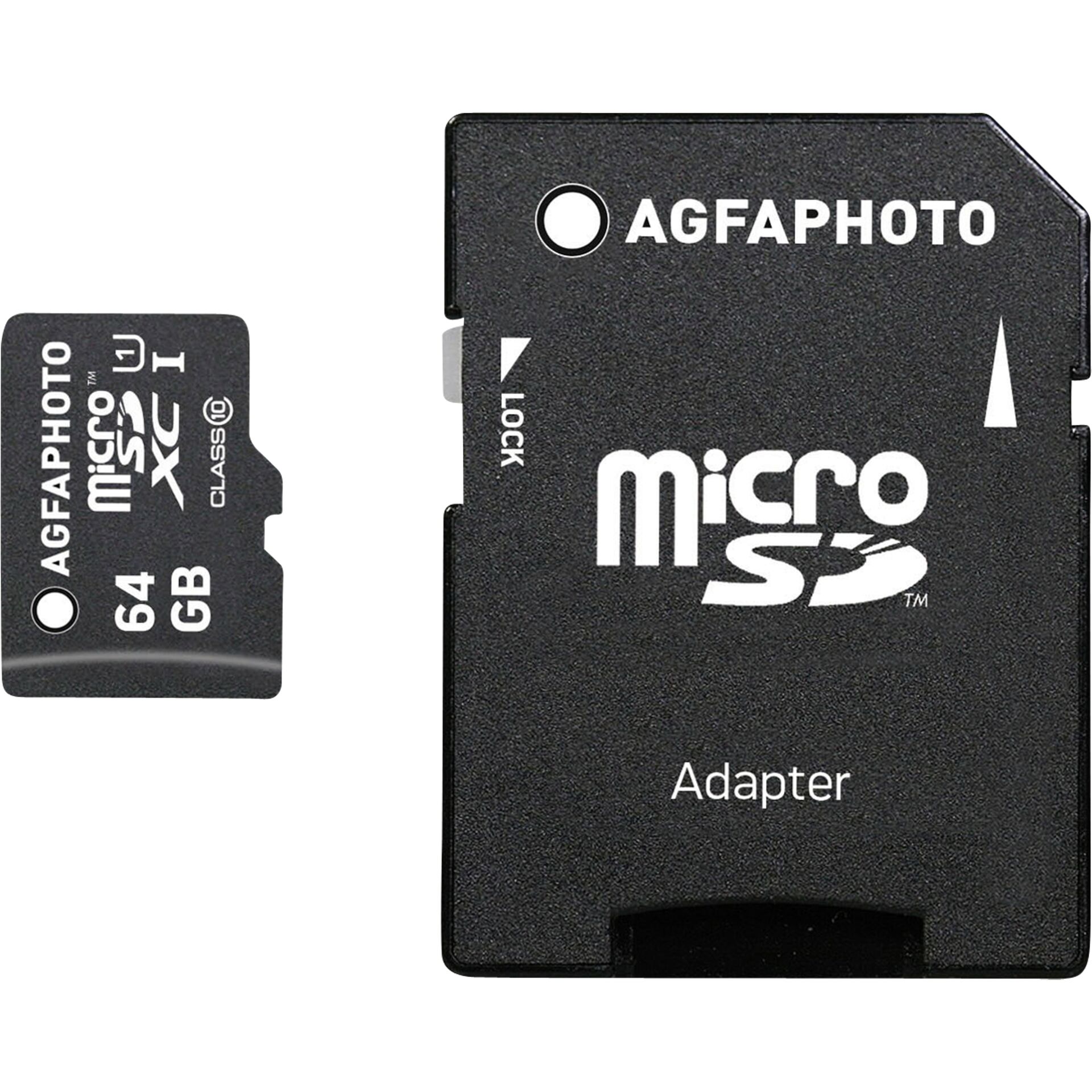 AgfaPhoto MicroSDXC UHS-I   64GB High Speed Class 10 U1 + ad