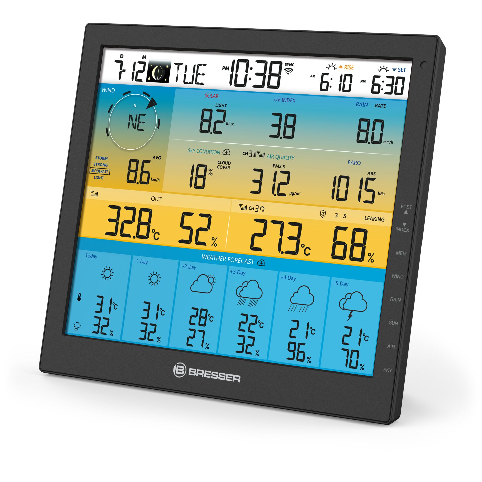 Bresser Weather Center 7-in-1 solar 6-days 4cast Pro SF