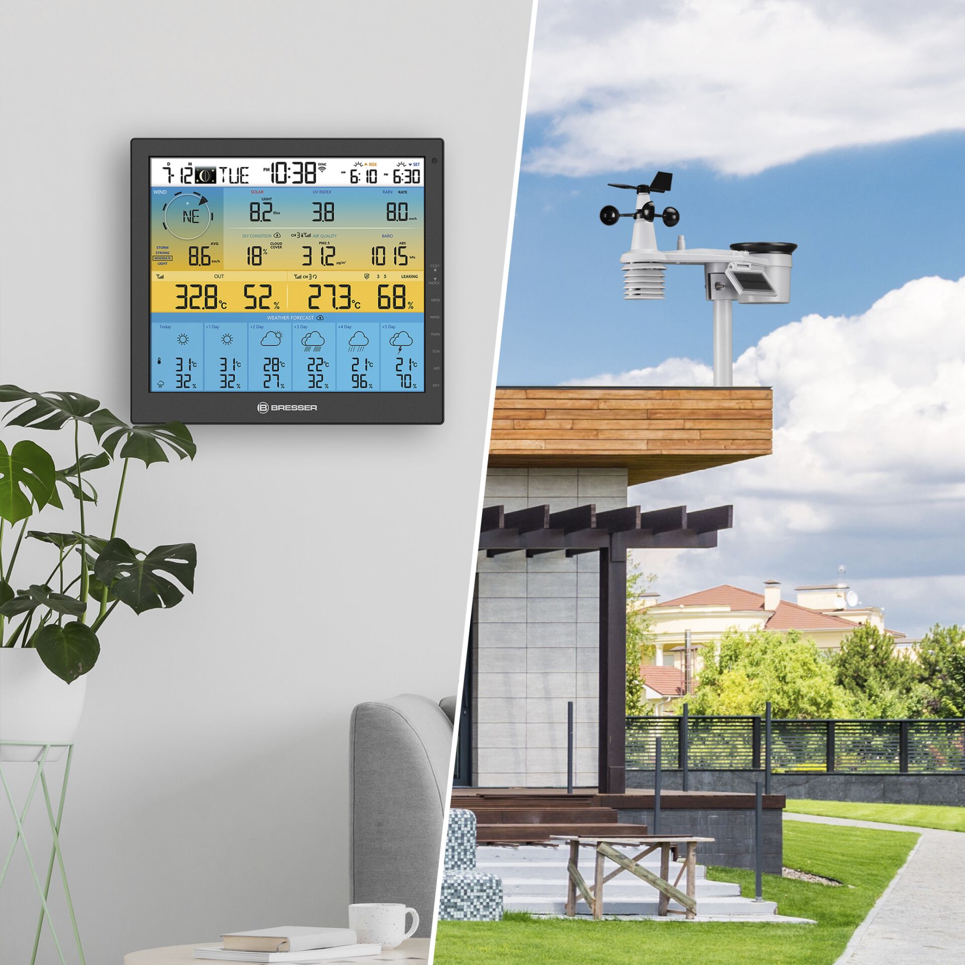 Bresser Weather Center 7-in-1 solar 6-days 4cast Pro SF
