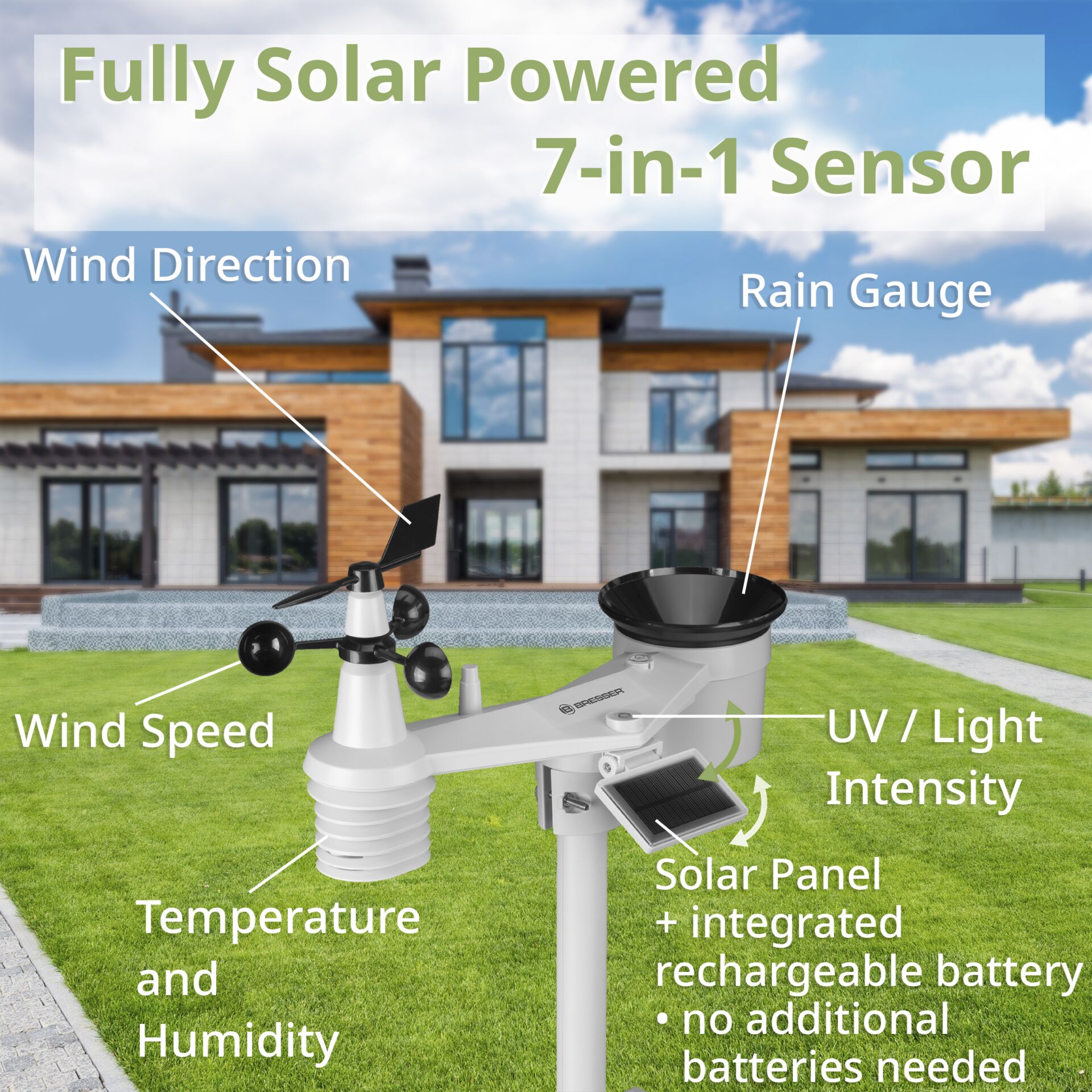 Bresser Weather Center 7-in-1 solar 6-days 4cast Pro SF
