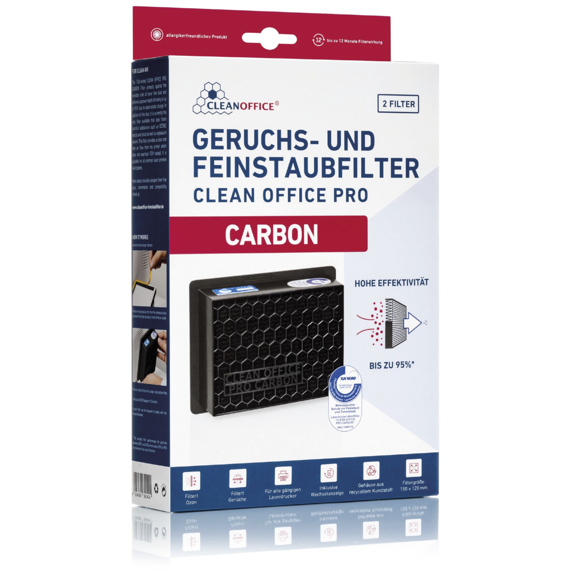 1x2 Clean Office Pro Carbon 150 x 120 mm