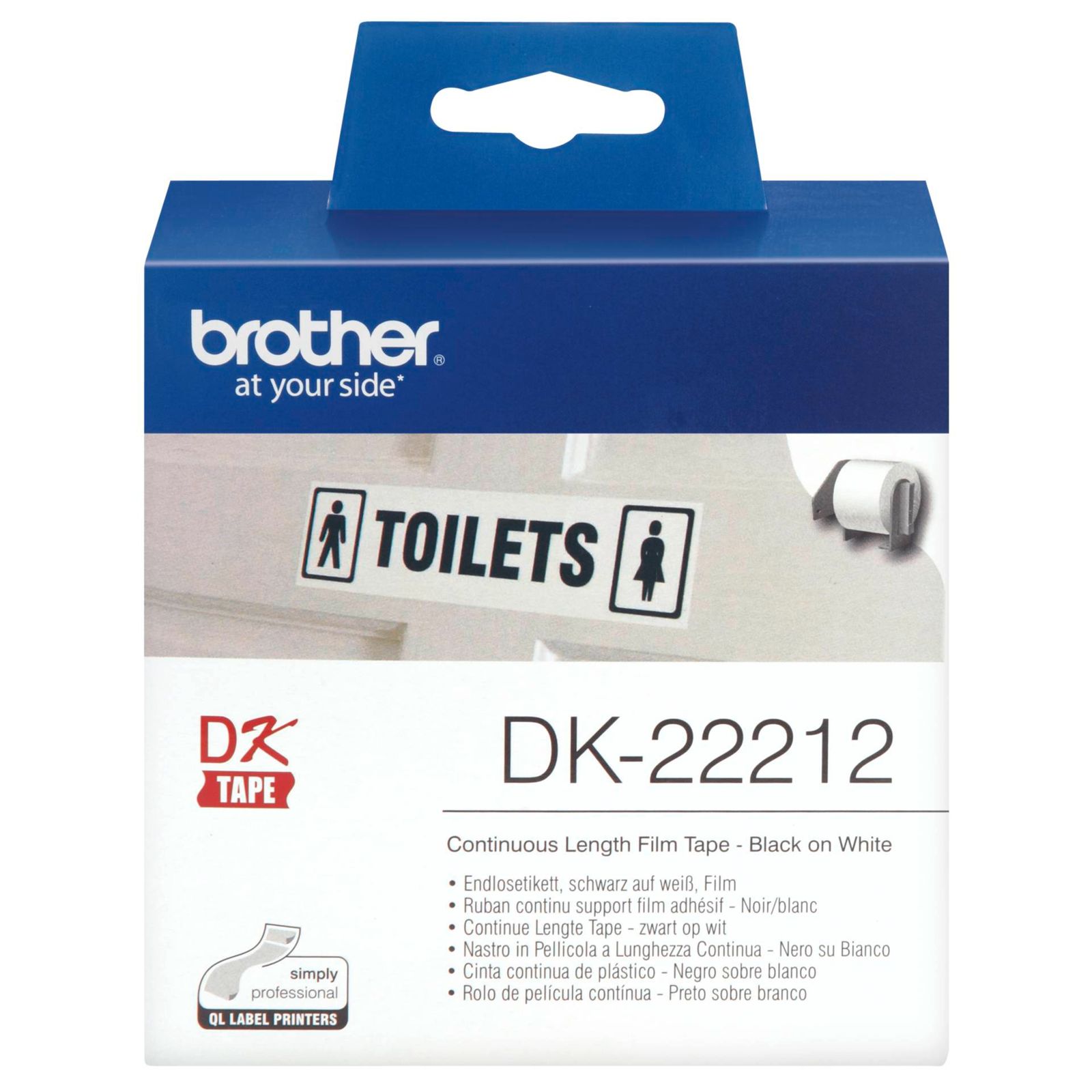 Brother etich.lungh. cont. pell. bianco, 15,24 m x 62 mm DK-