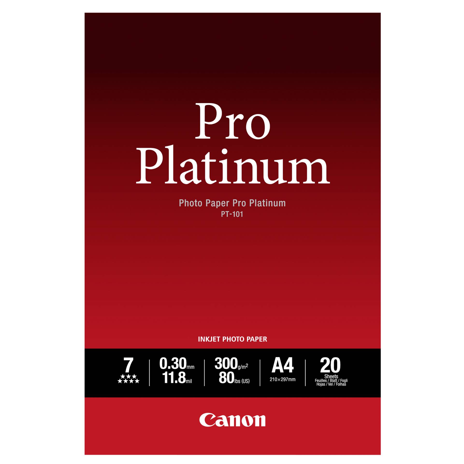 Canon PT-101 A 4, 20 fogli carta foto  Pro Platinum   300 g