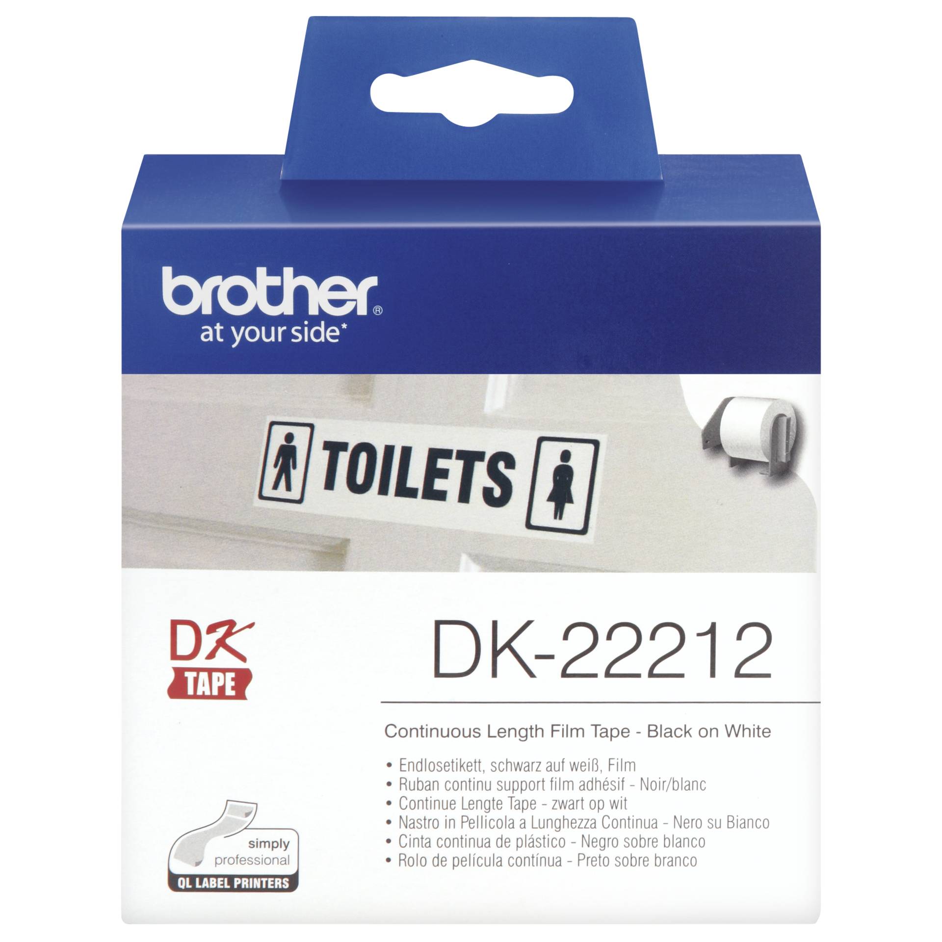 Brother etich.lungh. cont. pell. bianco, 15,24 m x 29 mm DK-