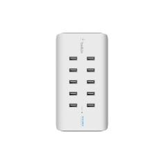 Belkin Rockstar 10 Port caricab. 120W,2,4A a.port, bian. B2B 2