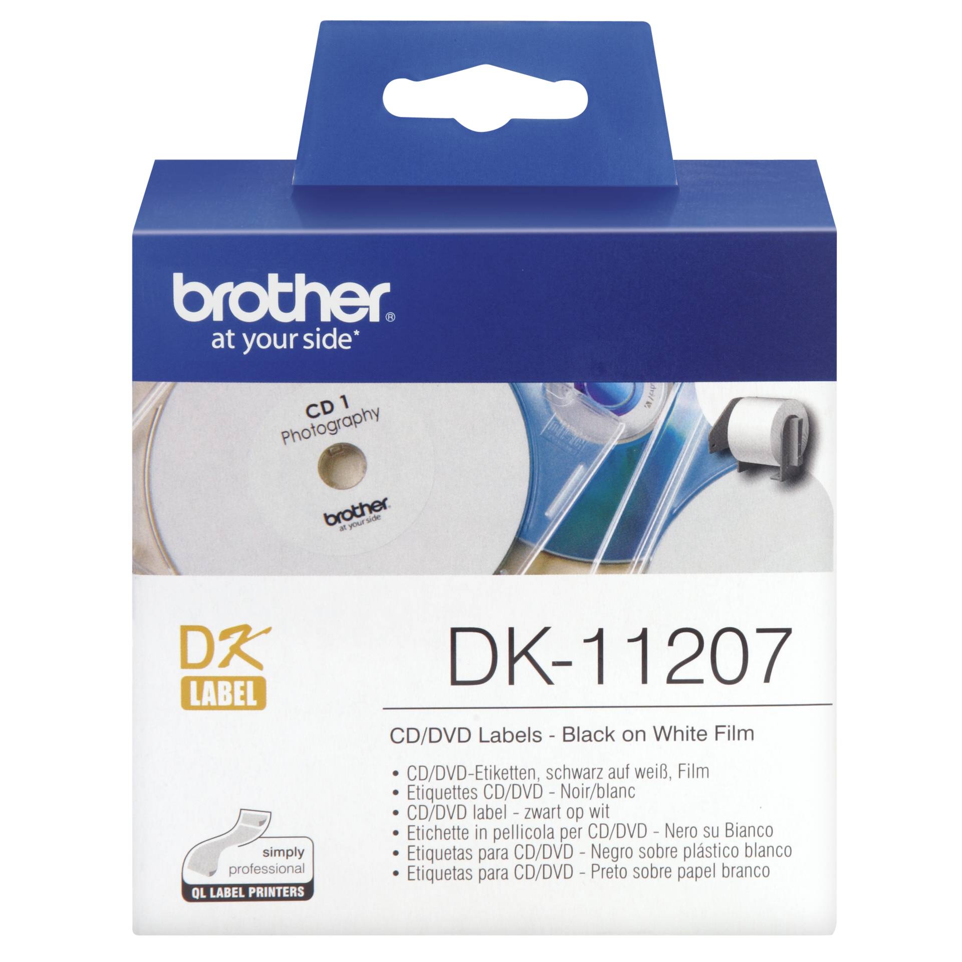 Brother etich. CD/DVD pellicola 100 pz./rotolo 58 mm   DK-11