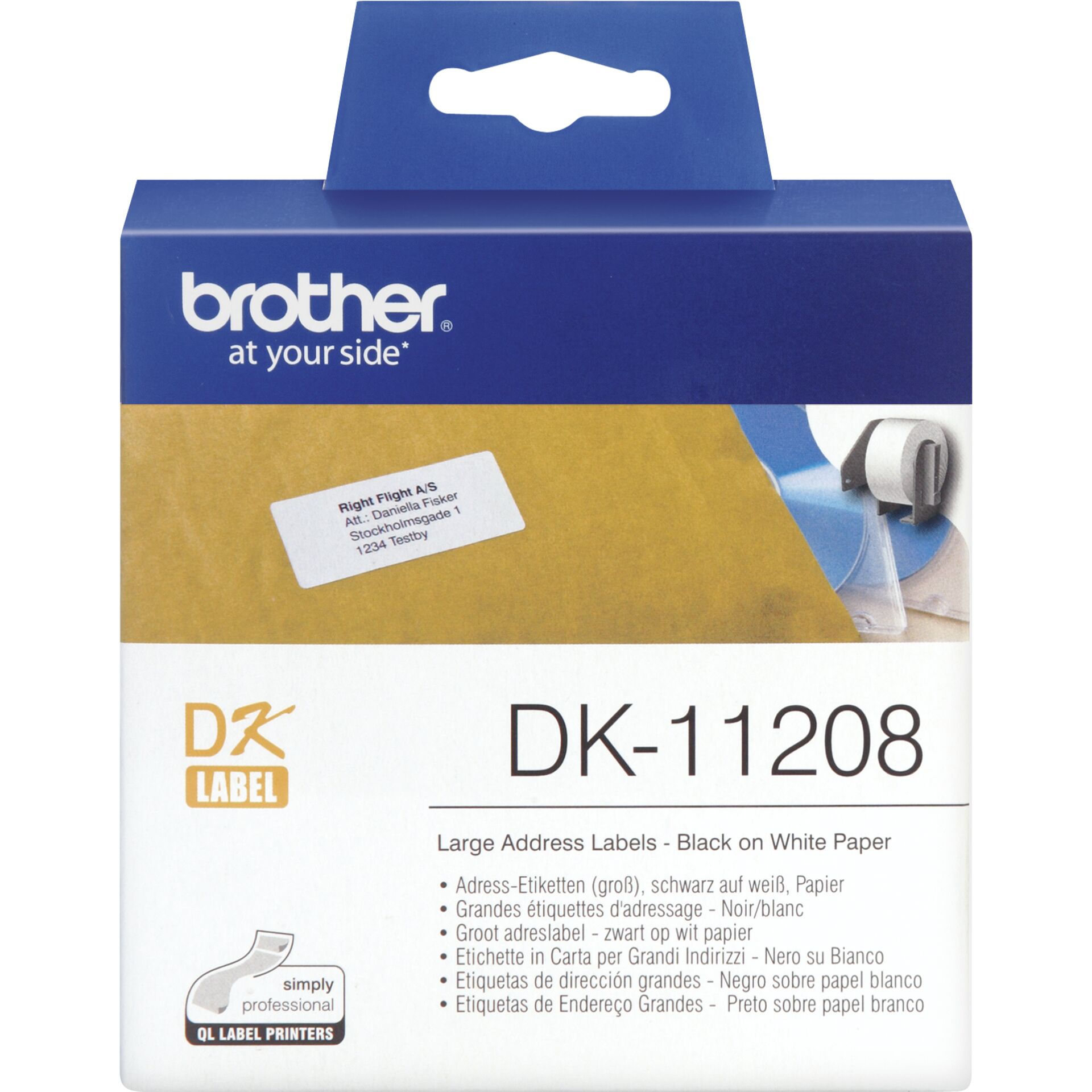 Brother etichette indirizzo 38 x 90 mm 400 pz.      DK-11208