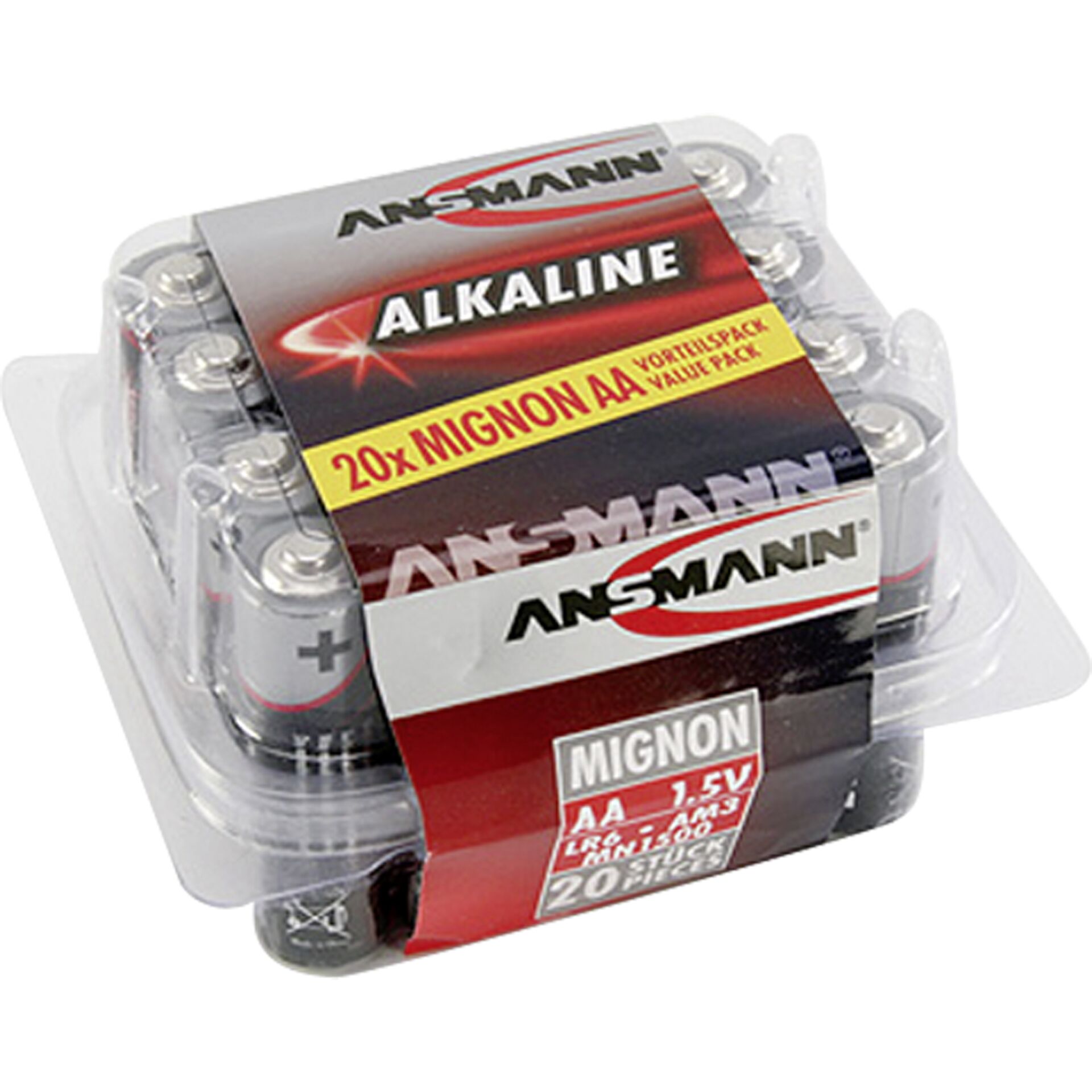 1x20 Ansmann Alkaline Mignon AA LR 6 red-line Box        501