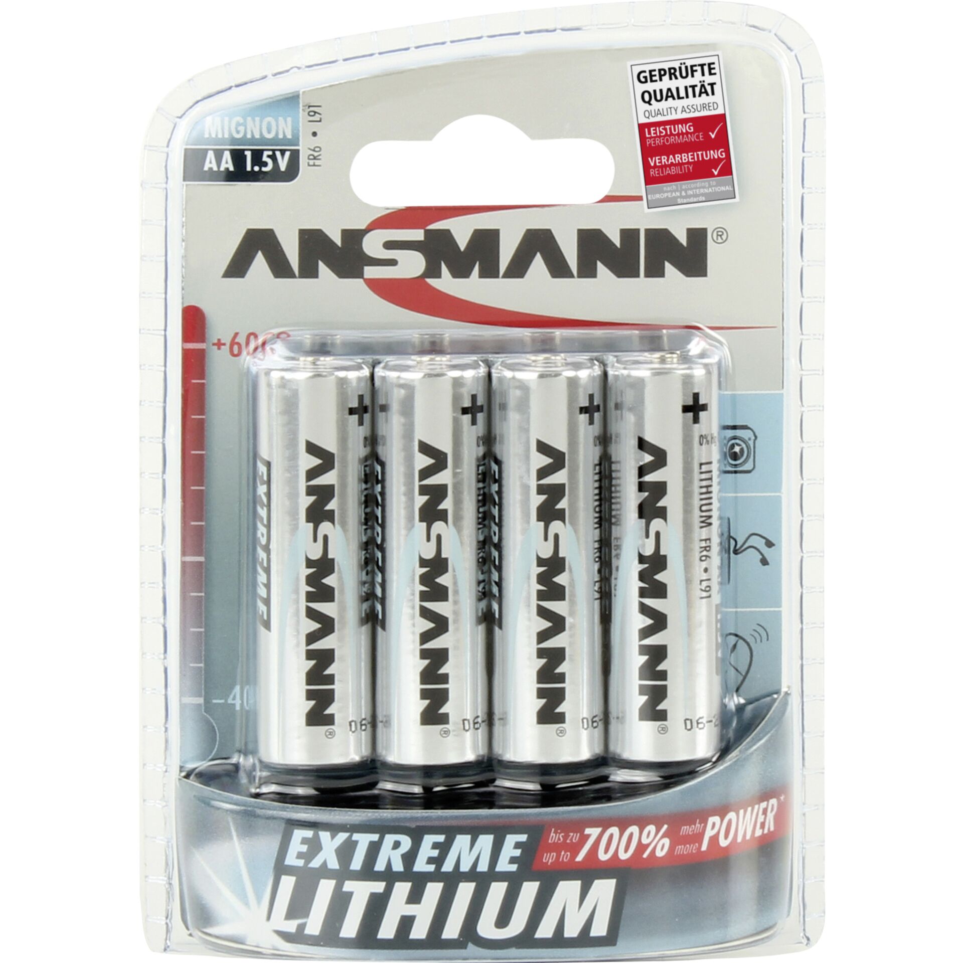 1x4 Ansmann Extreme Lithium Mignon AA LR 6