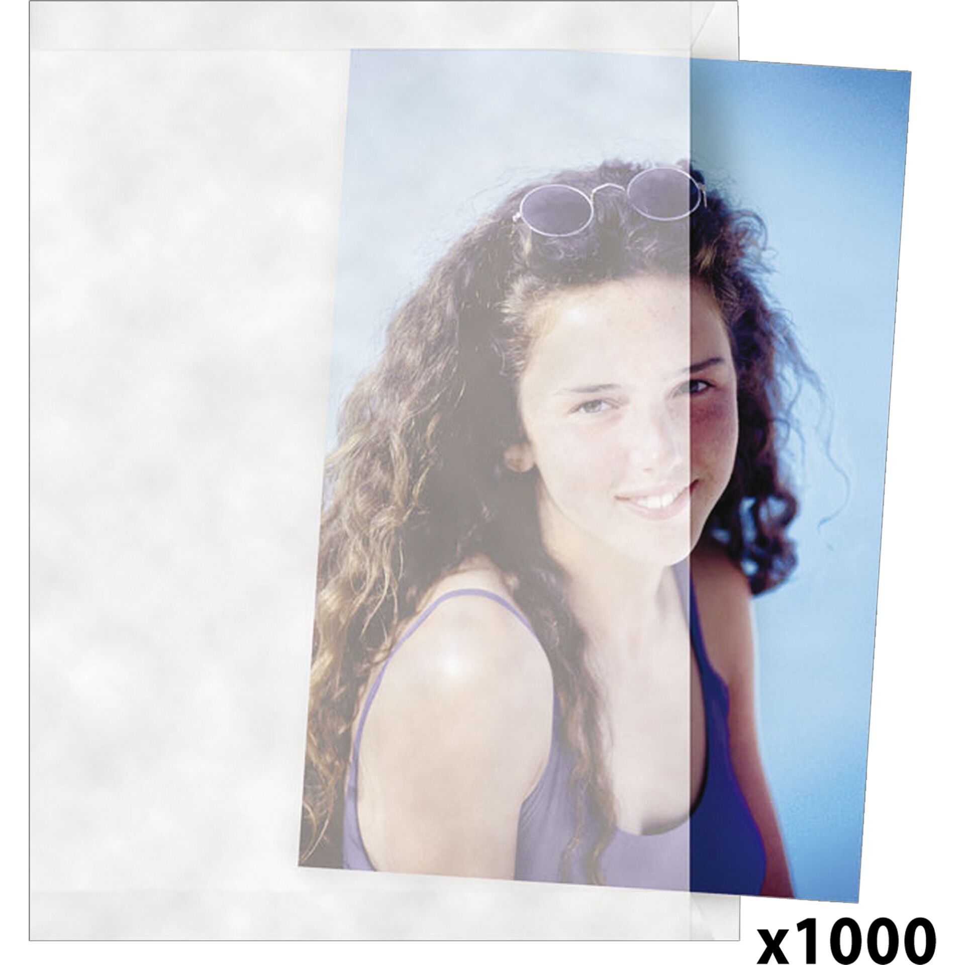 1x1000 Daiber Glassine Sleeves 13x18 apertura laterale