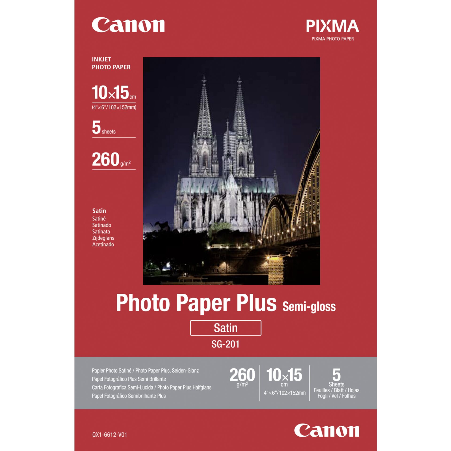 Canon SG-201 10x15 cm 4x6 5 fogli, 260 g