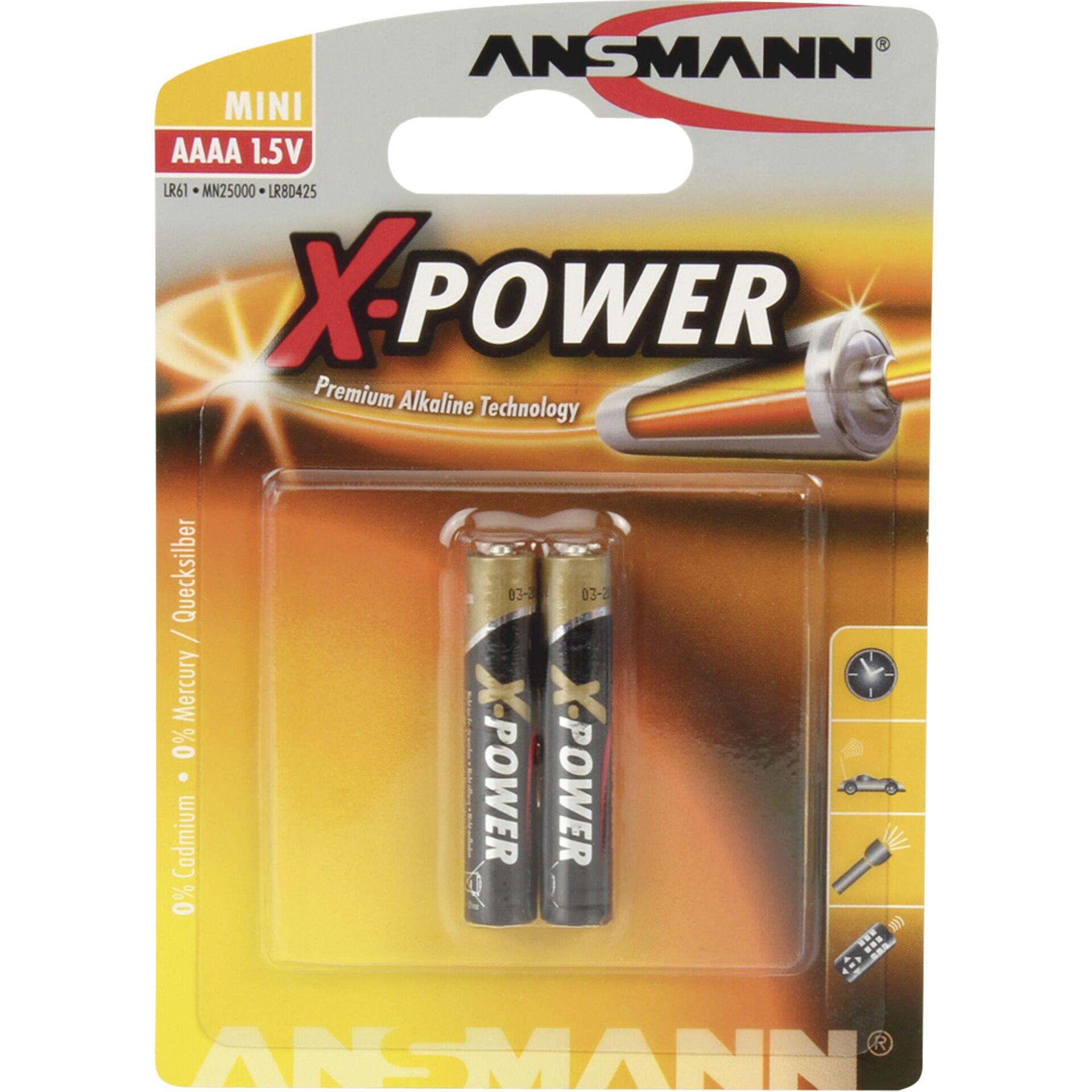 1x2 Ansmann Alkaline AAAA X-Power