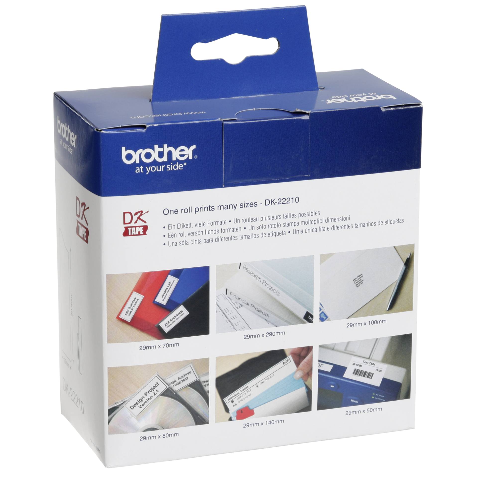 Brother etich. a carta continua bianco 30,48 m x 29 mm DK-22