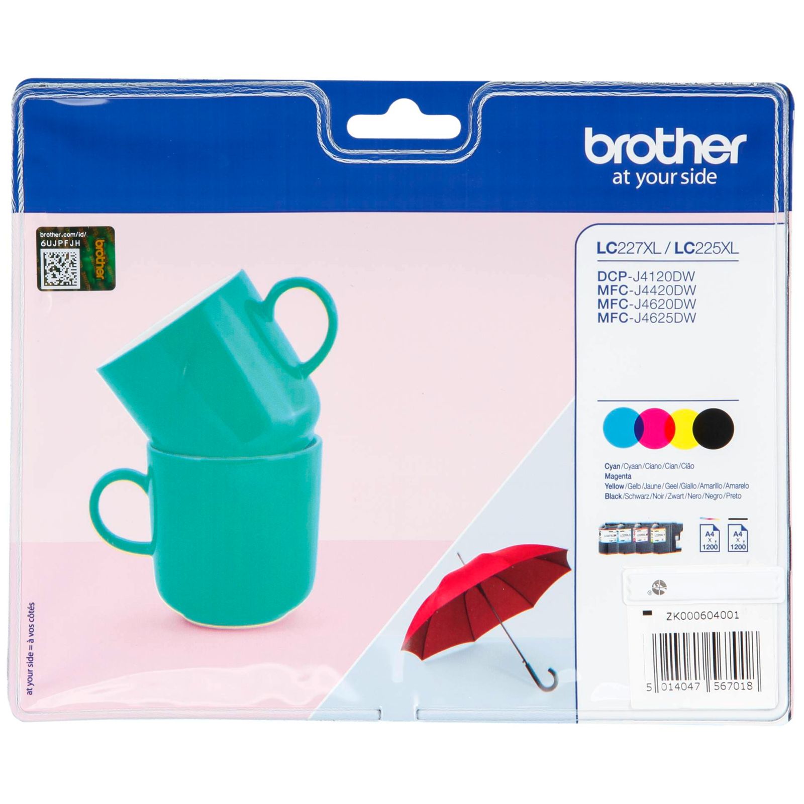 Brother LC-227 / LC-225 XL Value Pack BK/C/M/Y