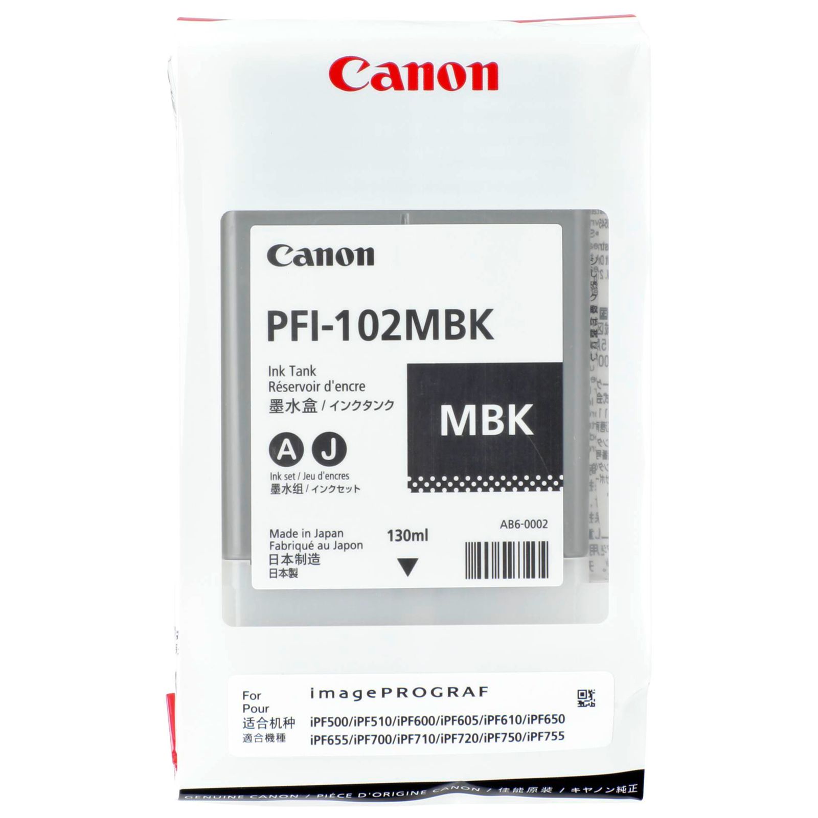 Canon PFI-102 MBK Cartucce opaco nero