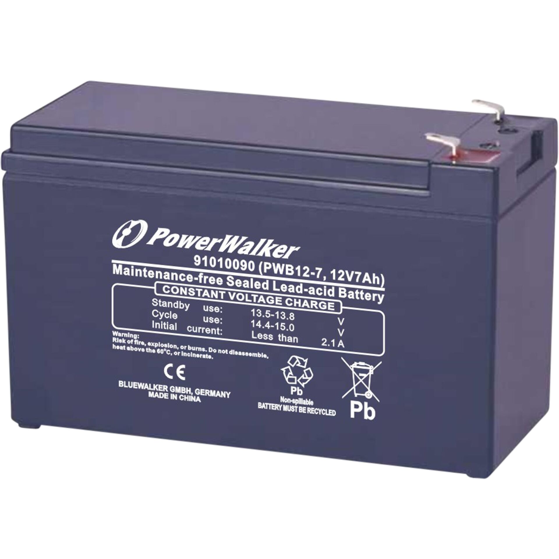 PowerWalker 12V/7Ah VRLA Batterie al piombo-gel  PWB12-7