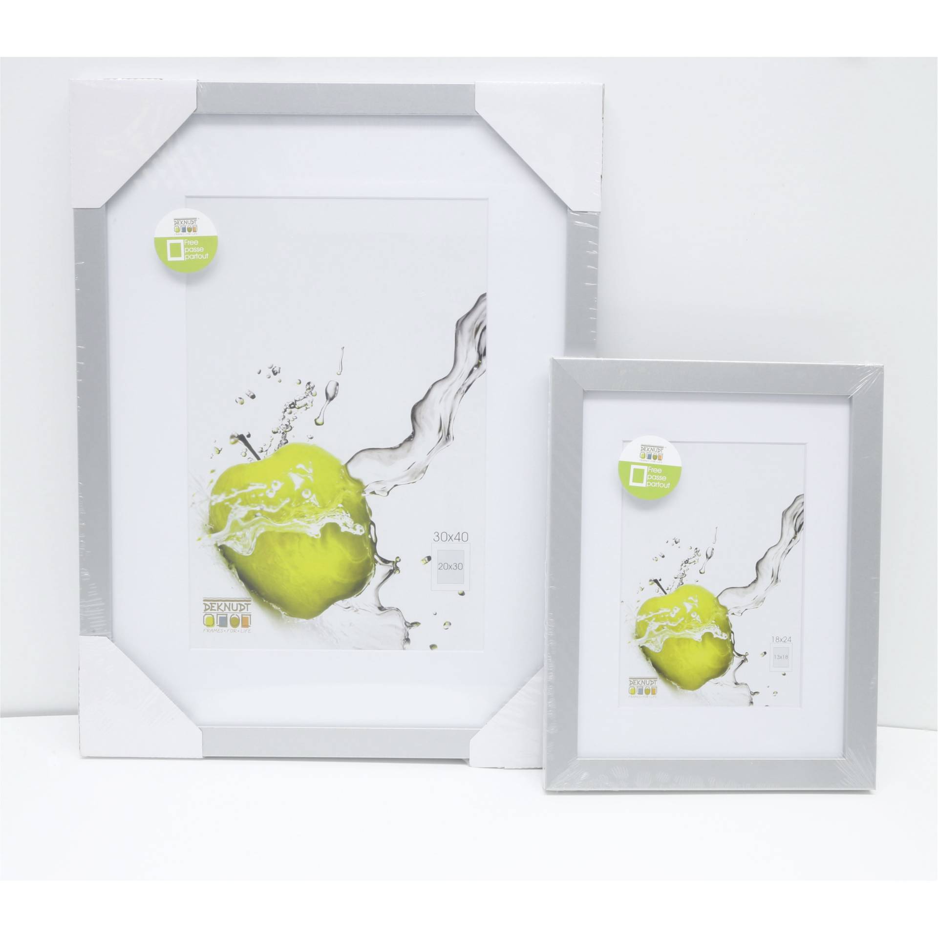 Deknudt S66KD1 P1          30x40 legno argento con Passepart