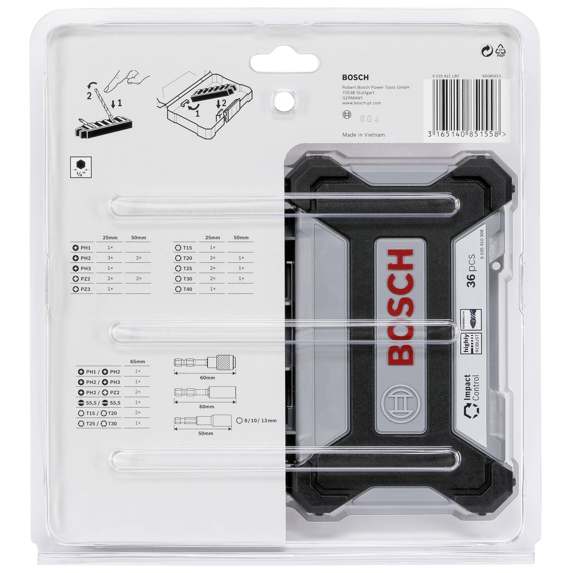 Bosch Impact set di cacciavite 36-pezzi 2608522365