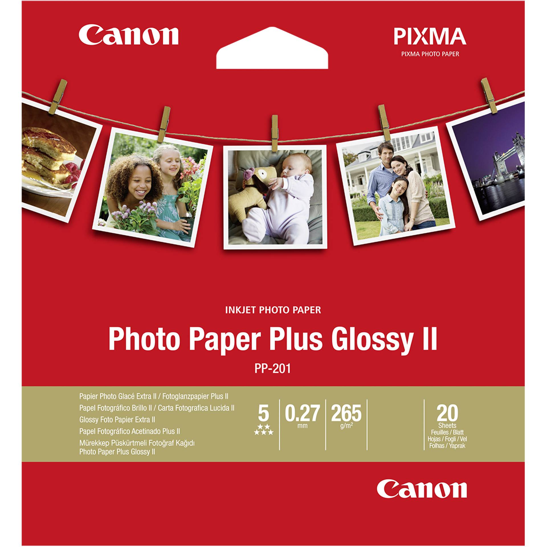 Canon PP-201 8,9 x 8,9 cm 20 f. carta fotografica lucidaII 2