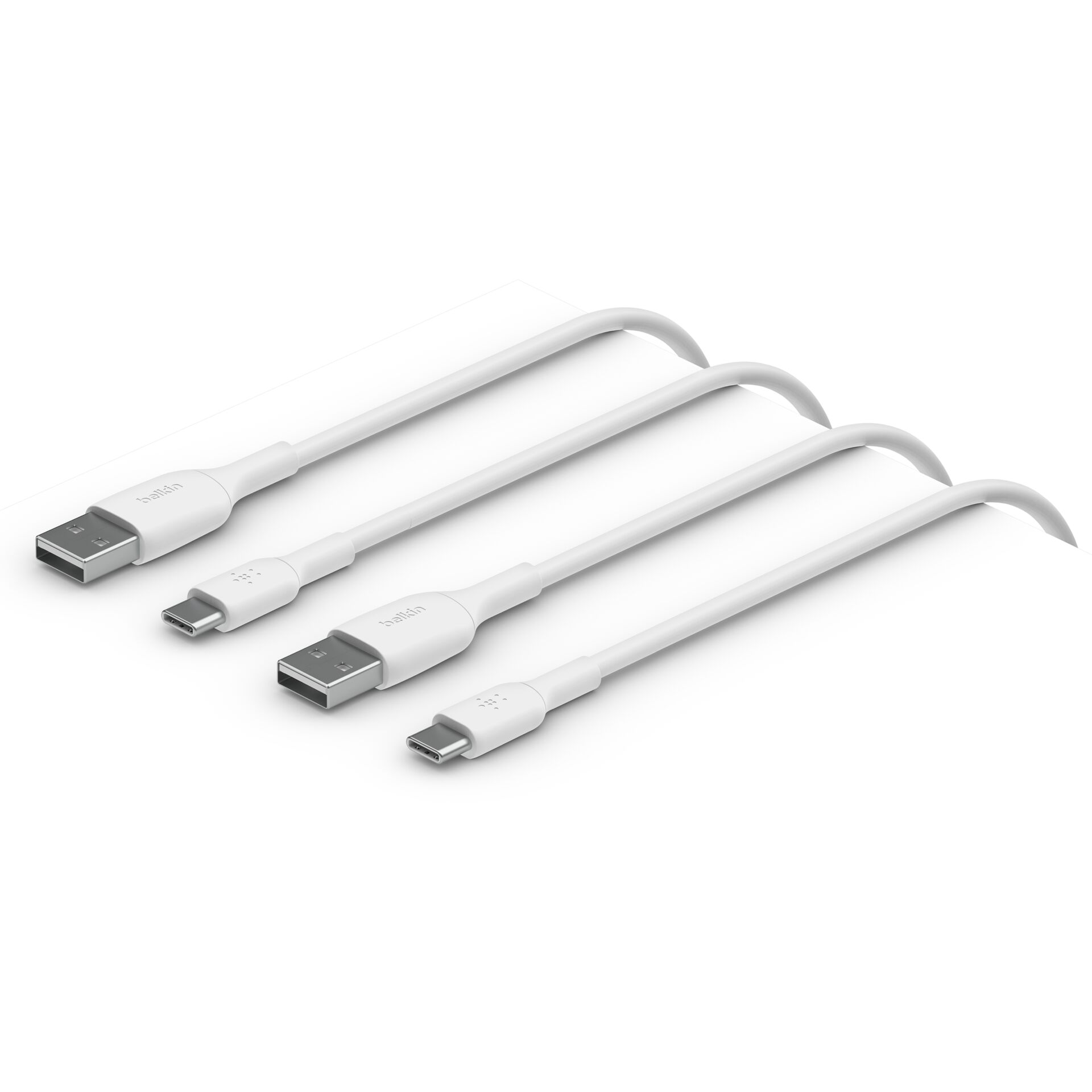 1x2 Belkin USB-C/USB-A PVC cavo 1m, conf.2pz.bia.CAB001bt1MW