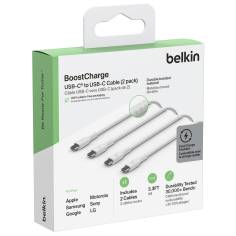 1x2 Belkin intrecc. cavo PVC. 1m USB-C/USB-C bia. CAB004bt1M 2