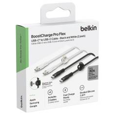 1x2 Belkin PRO Flex silicone  1m USB-C/USB-C n+b  CAB011bt1M 2